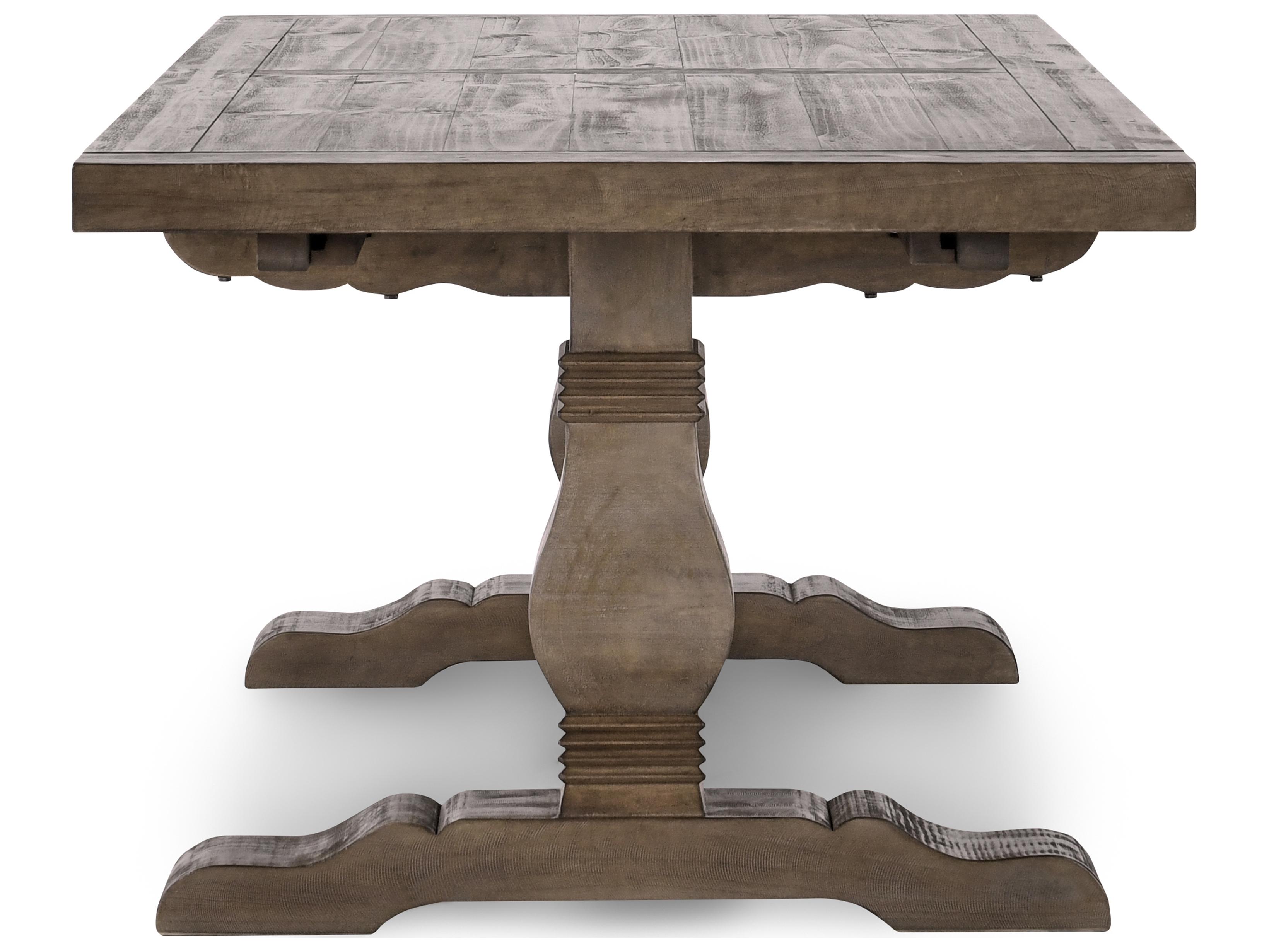 Classic Home Caleb Rectangular Wood Distressed Brown Dining Table