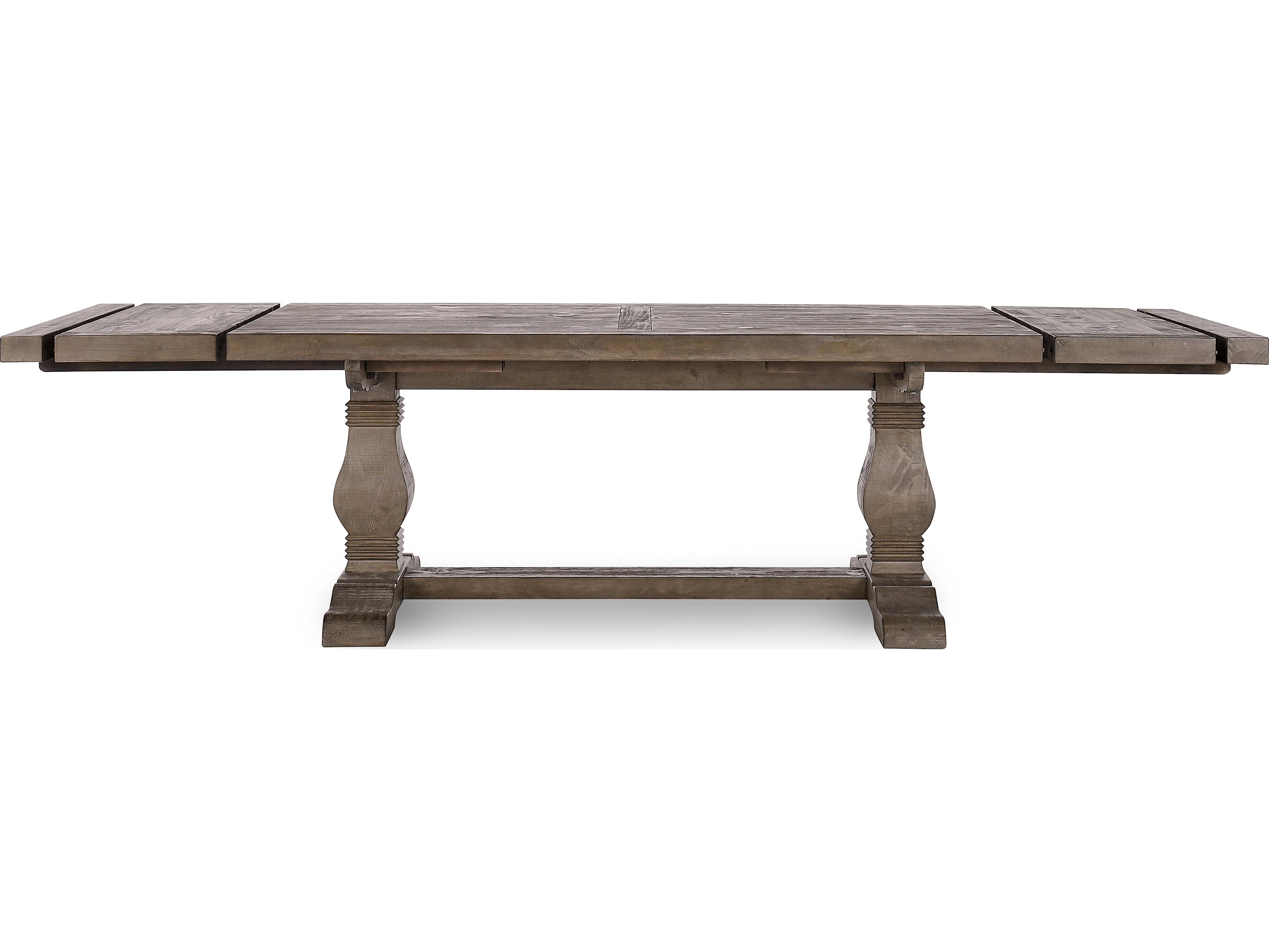 Classic Home Caleb Rectangular Wood Distressed Brown Dining Table