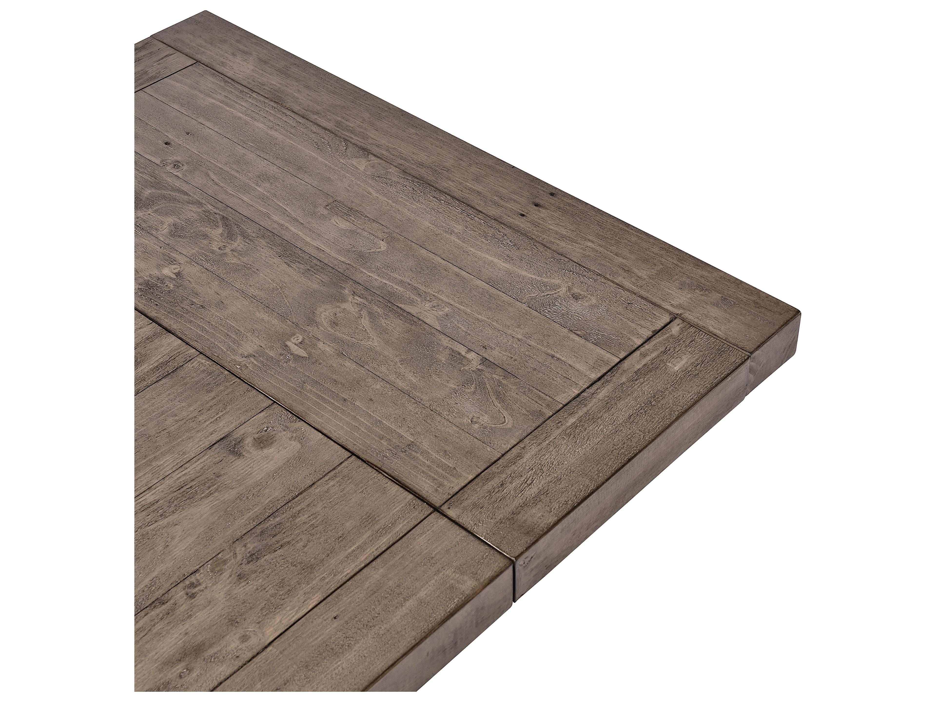 Classic Home Caleb Rectangular Wood Distressed Brown Dining Table