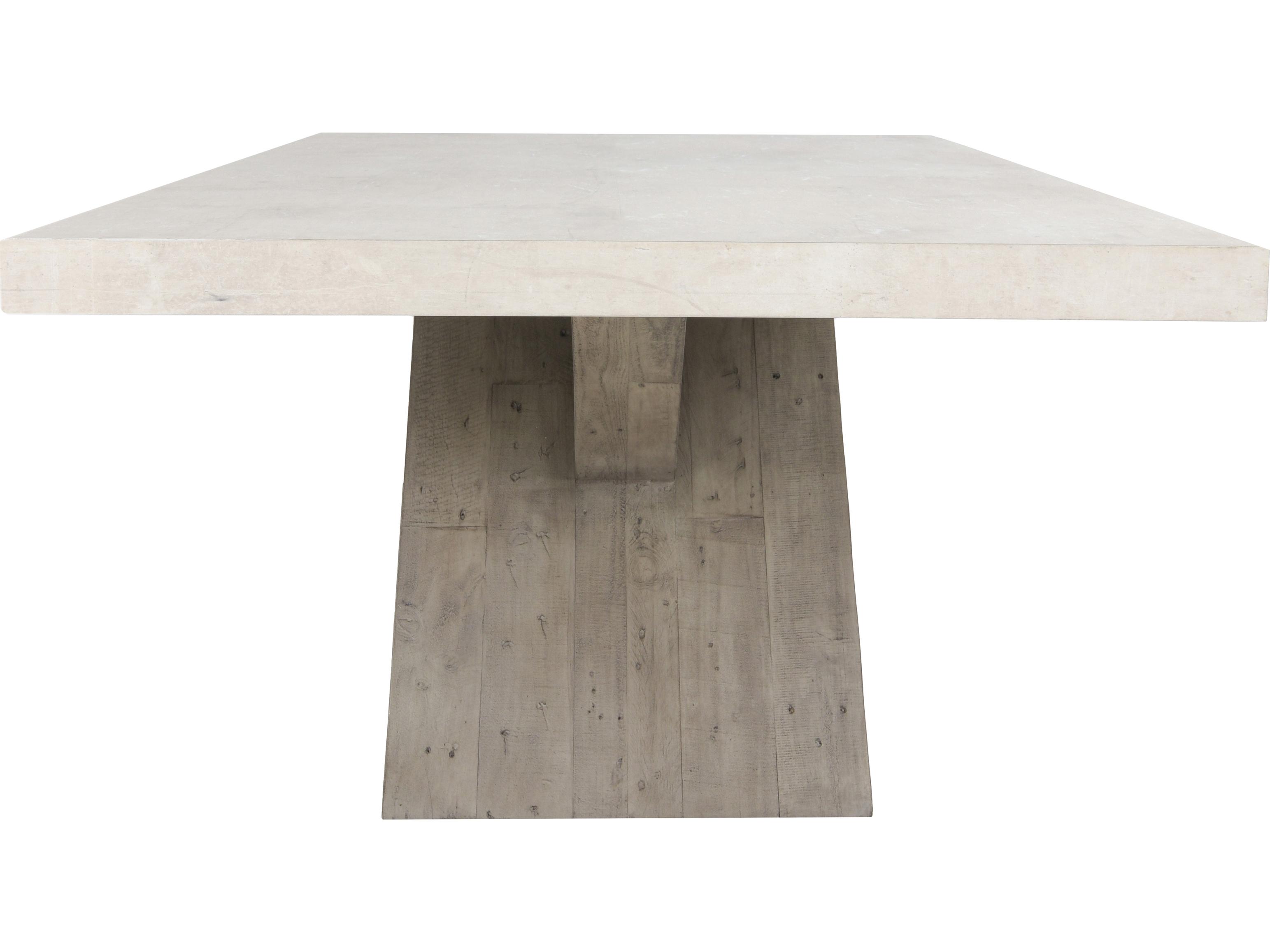 Classic Home Durant Rectangular Concrete Antique White Dining Table