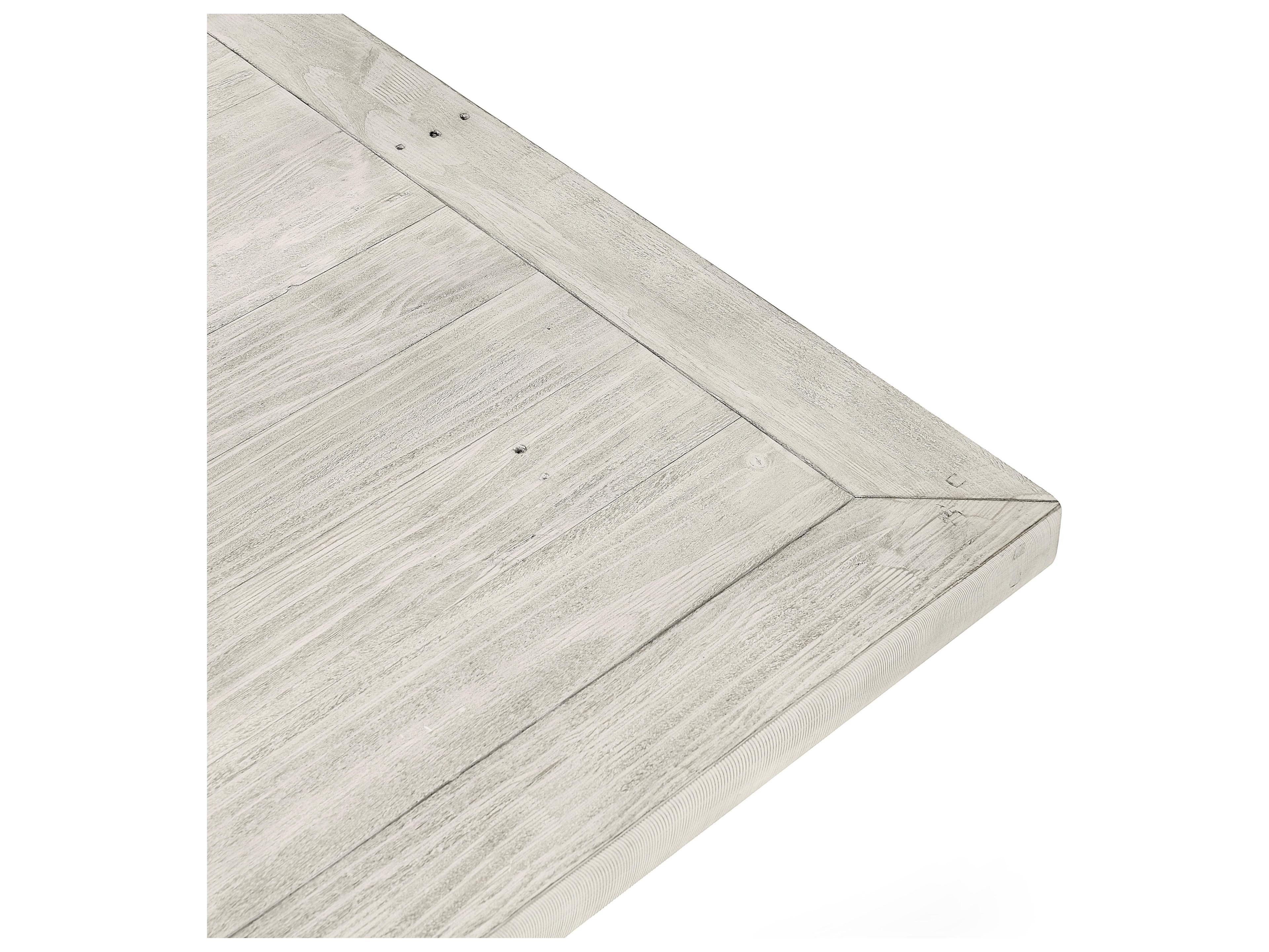 Classic Home Caleb Rectangular Wood Distressed Ivory Dining Table