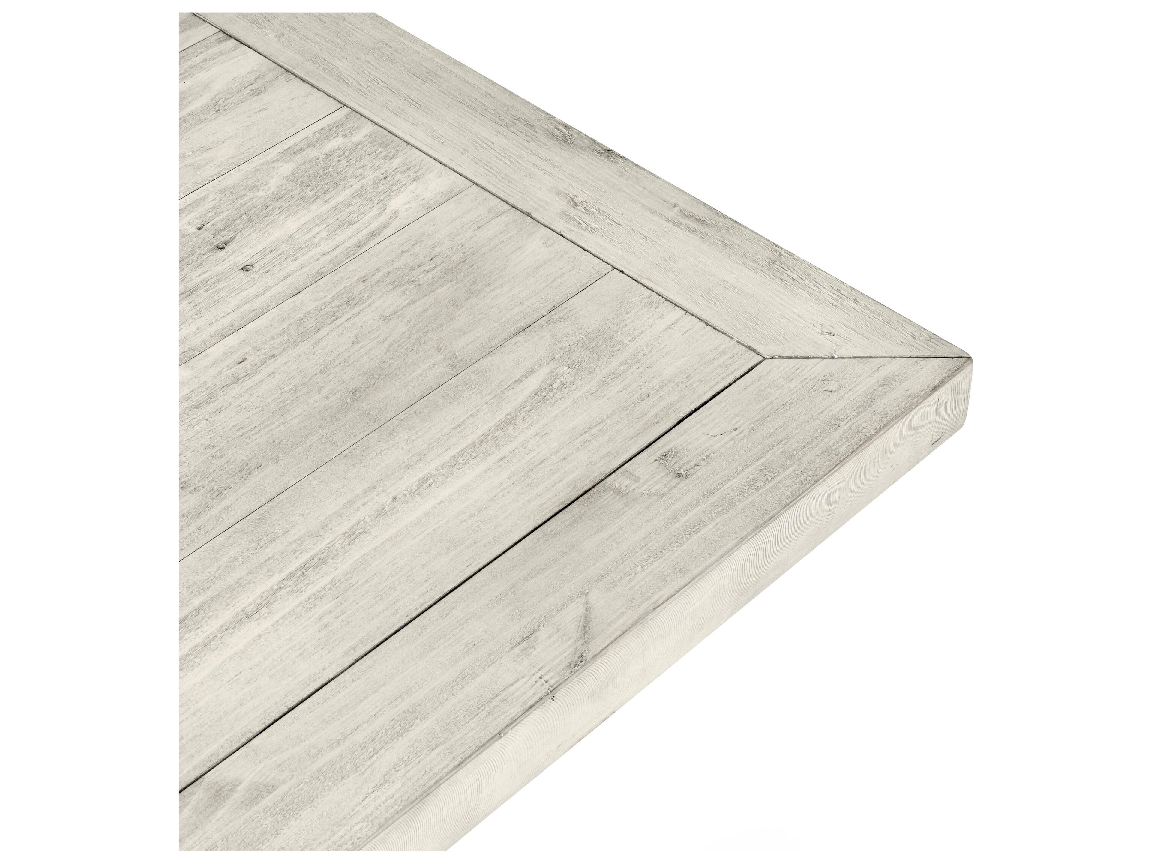 Classic Home Caleb Rectangular Wood Distressed Ivory Dining Table