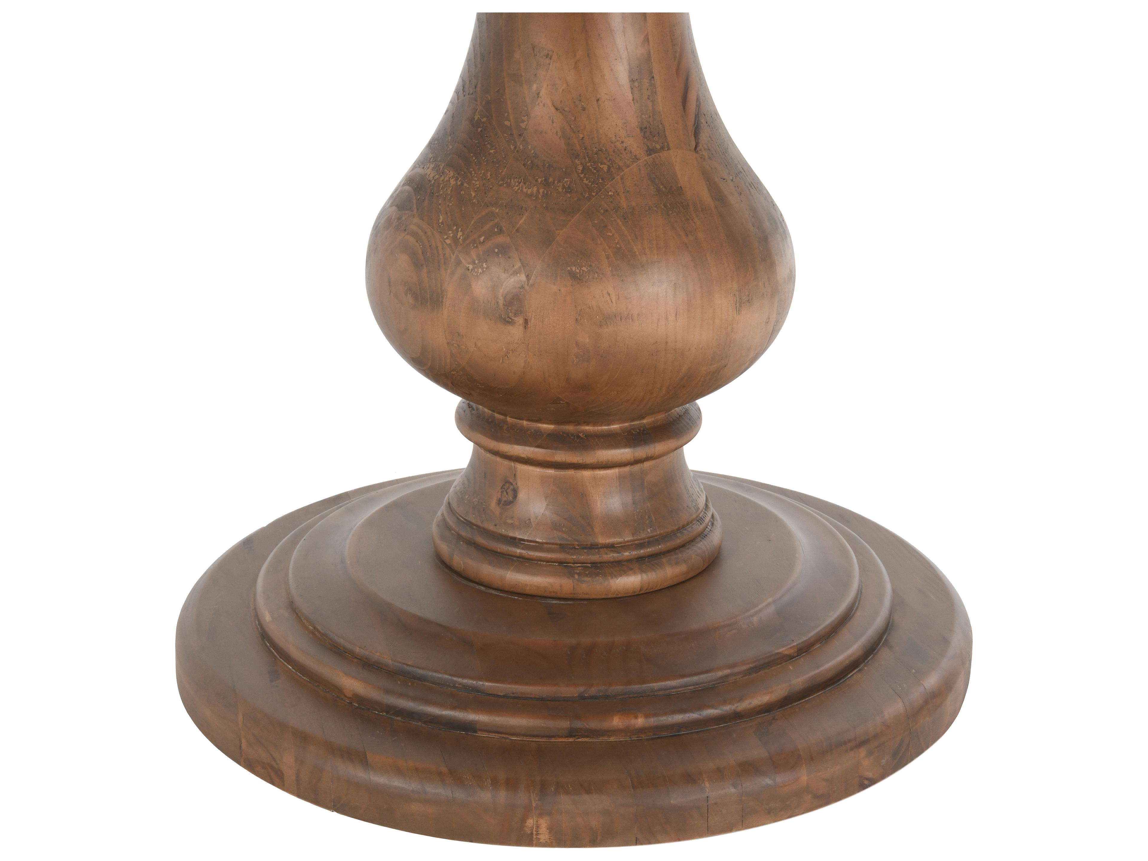 Classic Home Adrienne Round Wood Almond Brown Dining Table