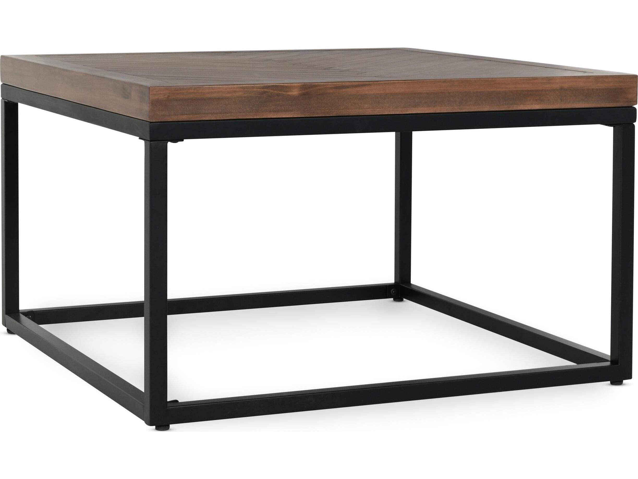 Classic Home Chantel Square Wood Brown Top Coffee Table