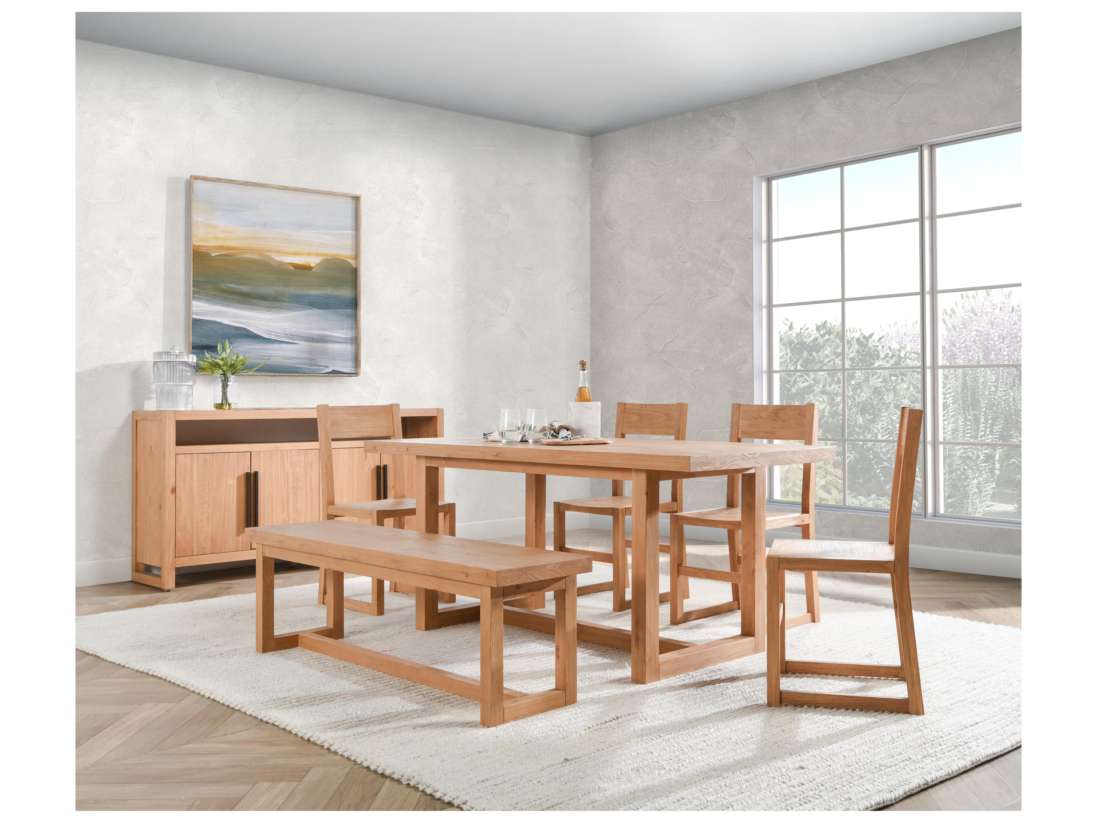 Classic Home Fenmore Rectangular Wood Natural Dining Table