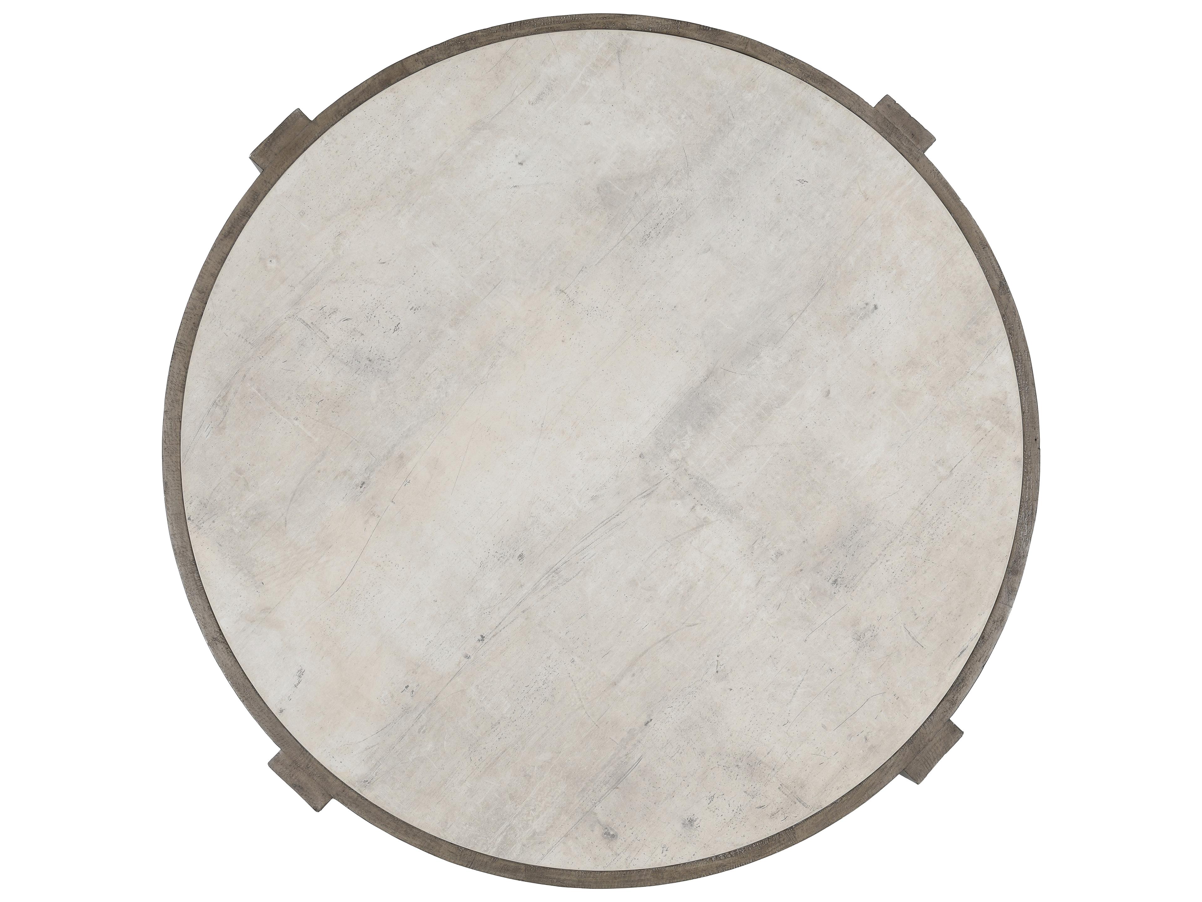 Classic Home Sonoma Round Concrete Corsican Grey & Antique White Top Coffee Table