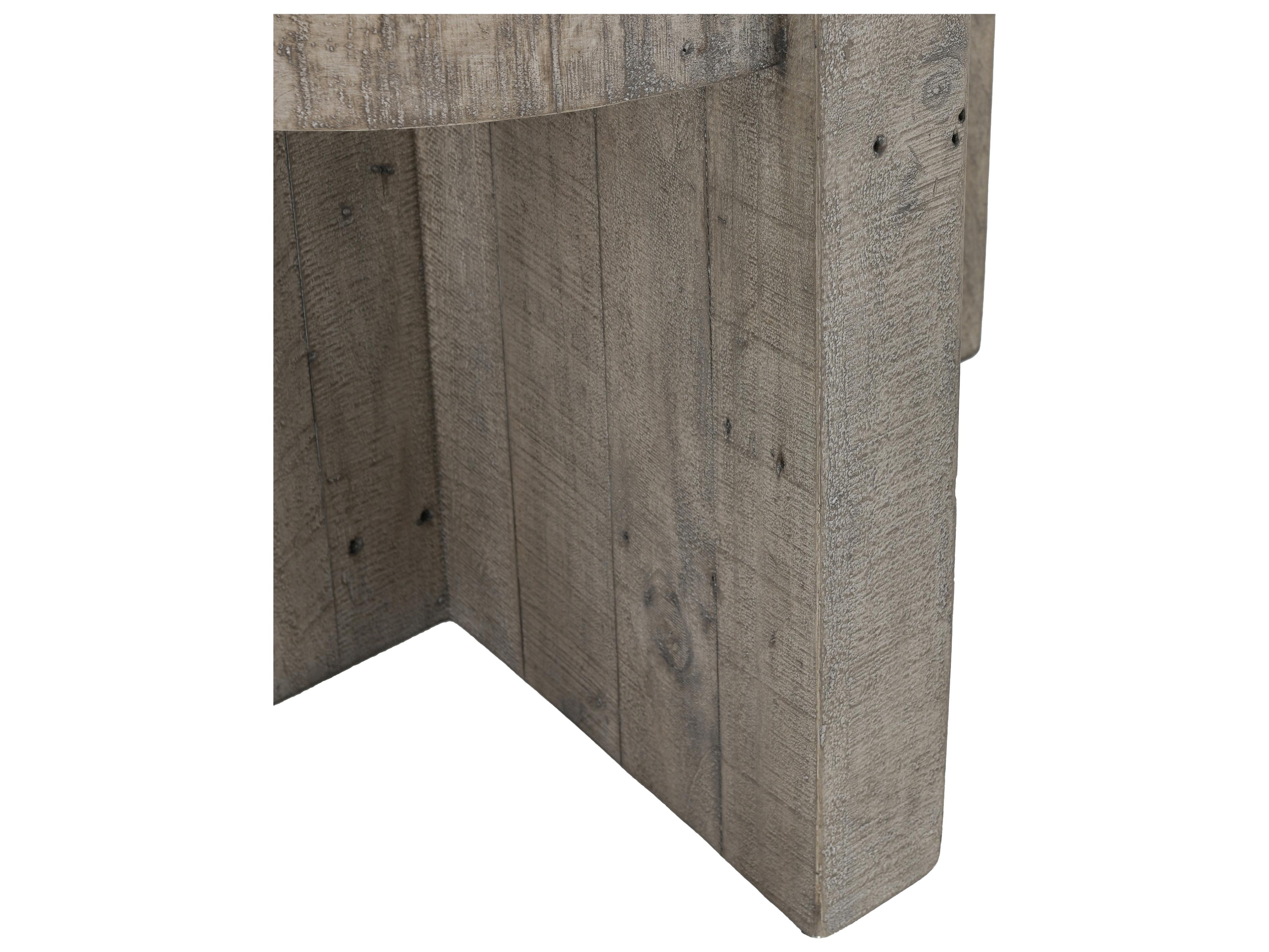 Classic Home Sonoma Round Concrete Corsican Grey & Antique White Top End Table