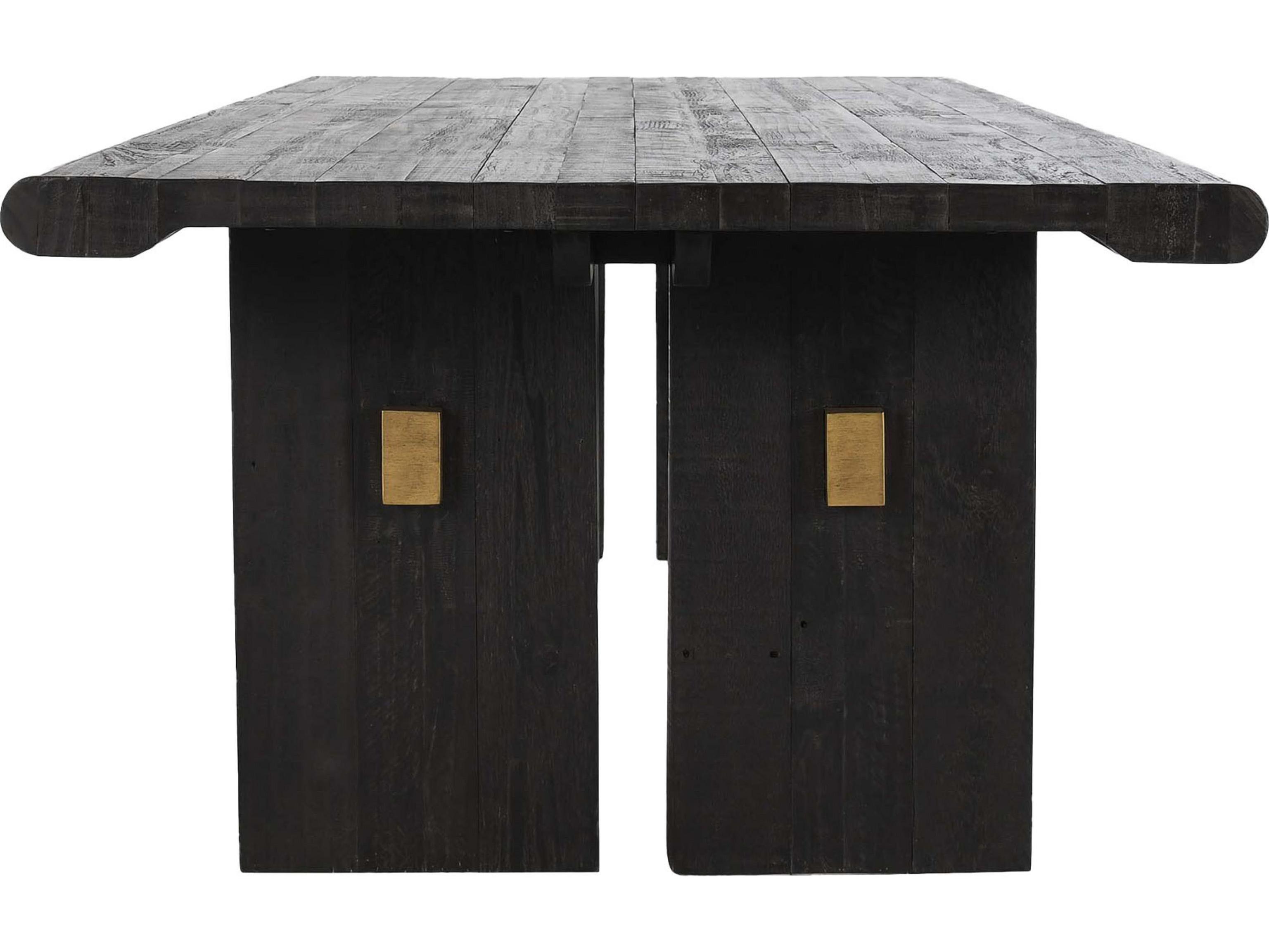 Classic Home Larson Rectangular Wood Black Dining Table