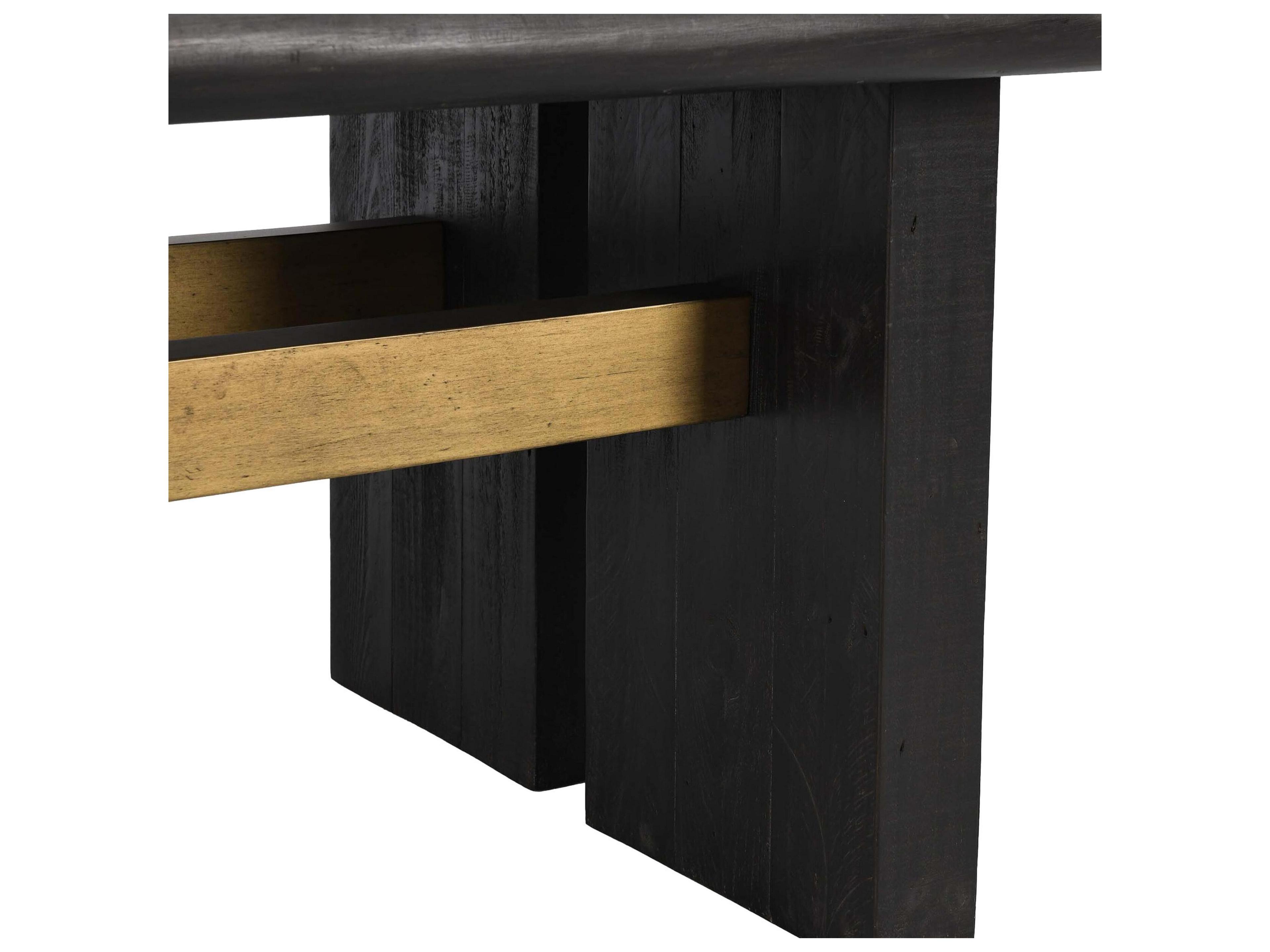 Classic Home Larson Rectangular Wood Black Dining Table