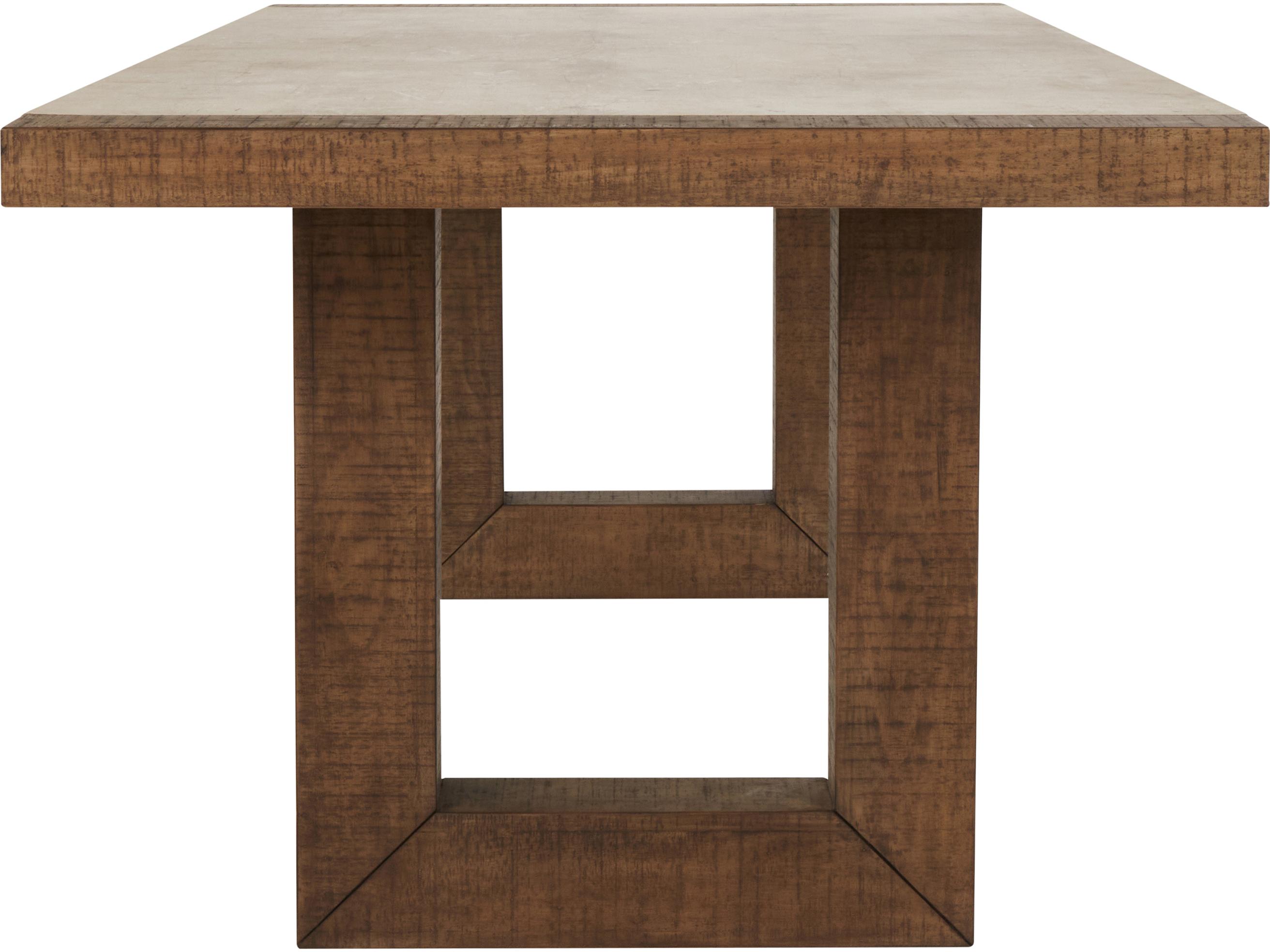 Classic Home Glenwood Rectangular Concrete Alabaster White Dining Table