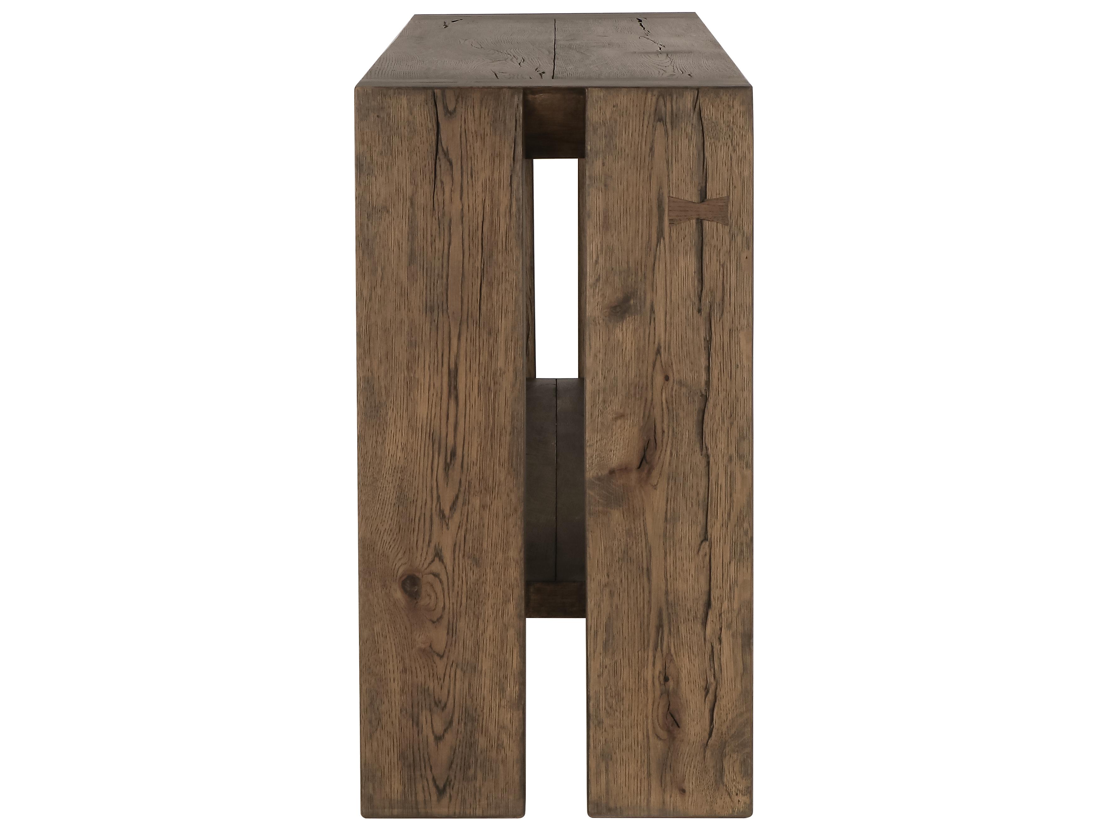 Classic Home Troy Rectangular Wood Brown Console Table