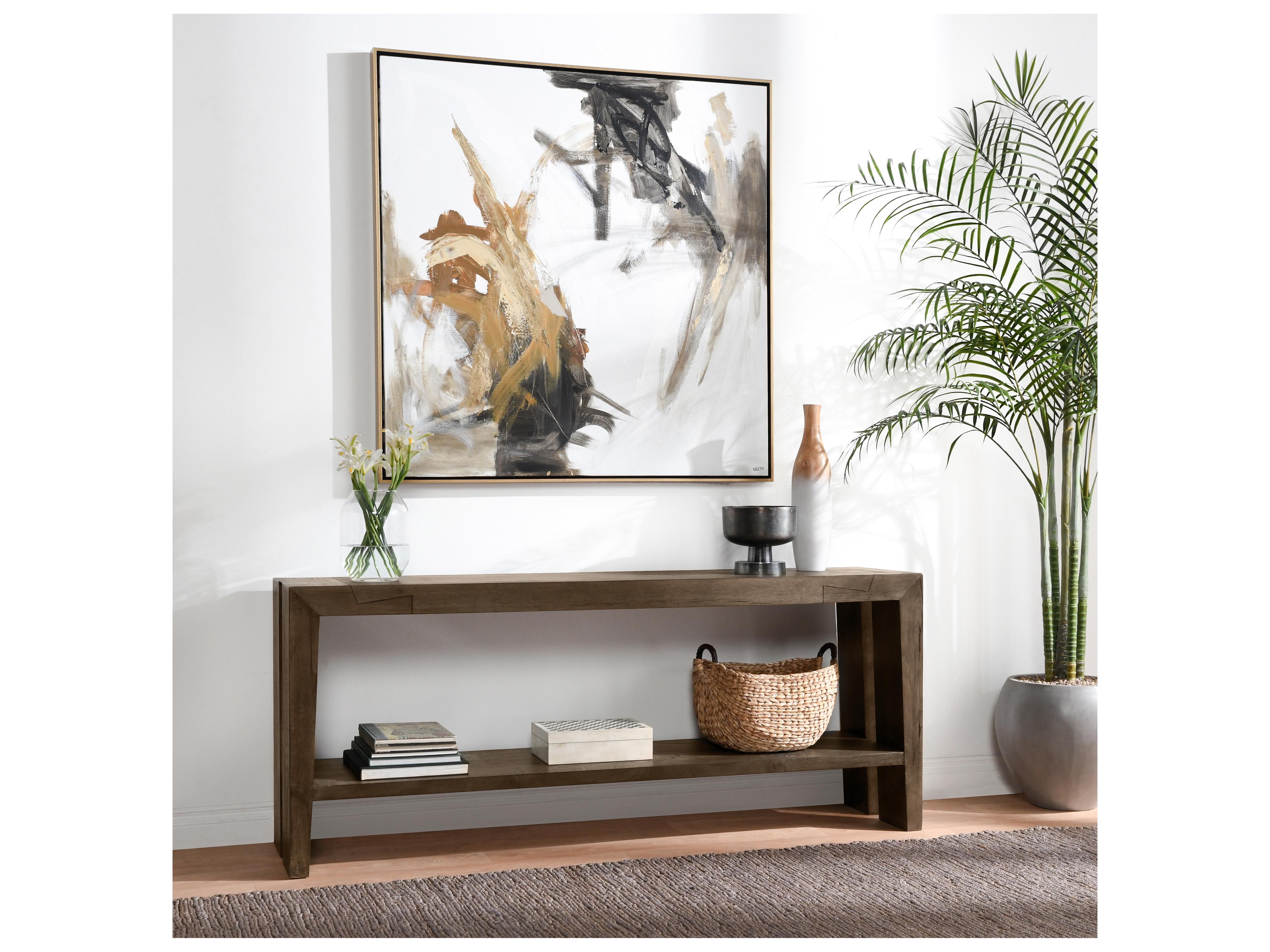 Classic Home Troy Rectangular Wood Brown Console Table