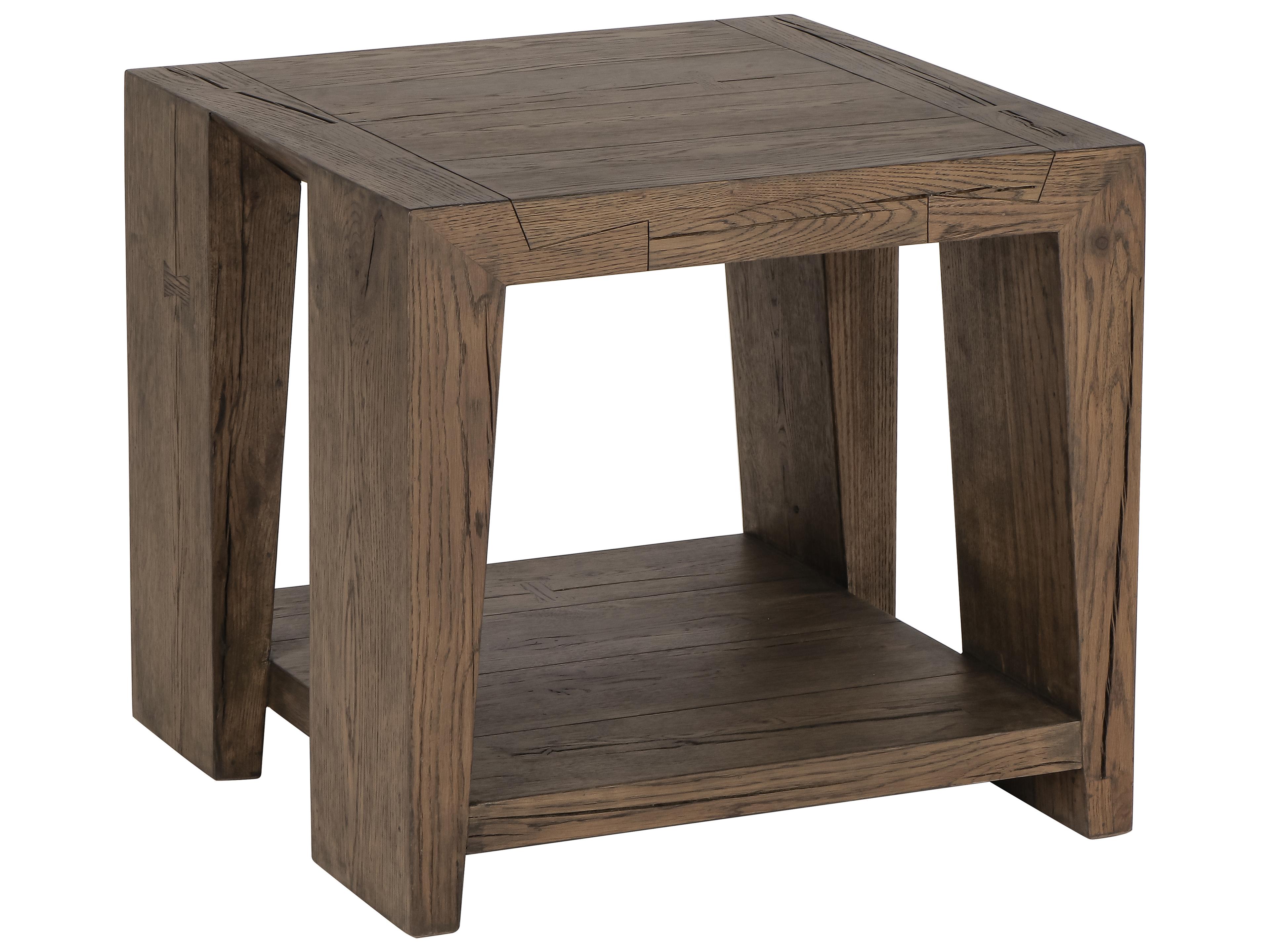 Classic Home Troy Square Wood Brown End Table