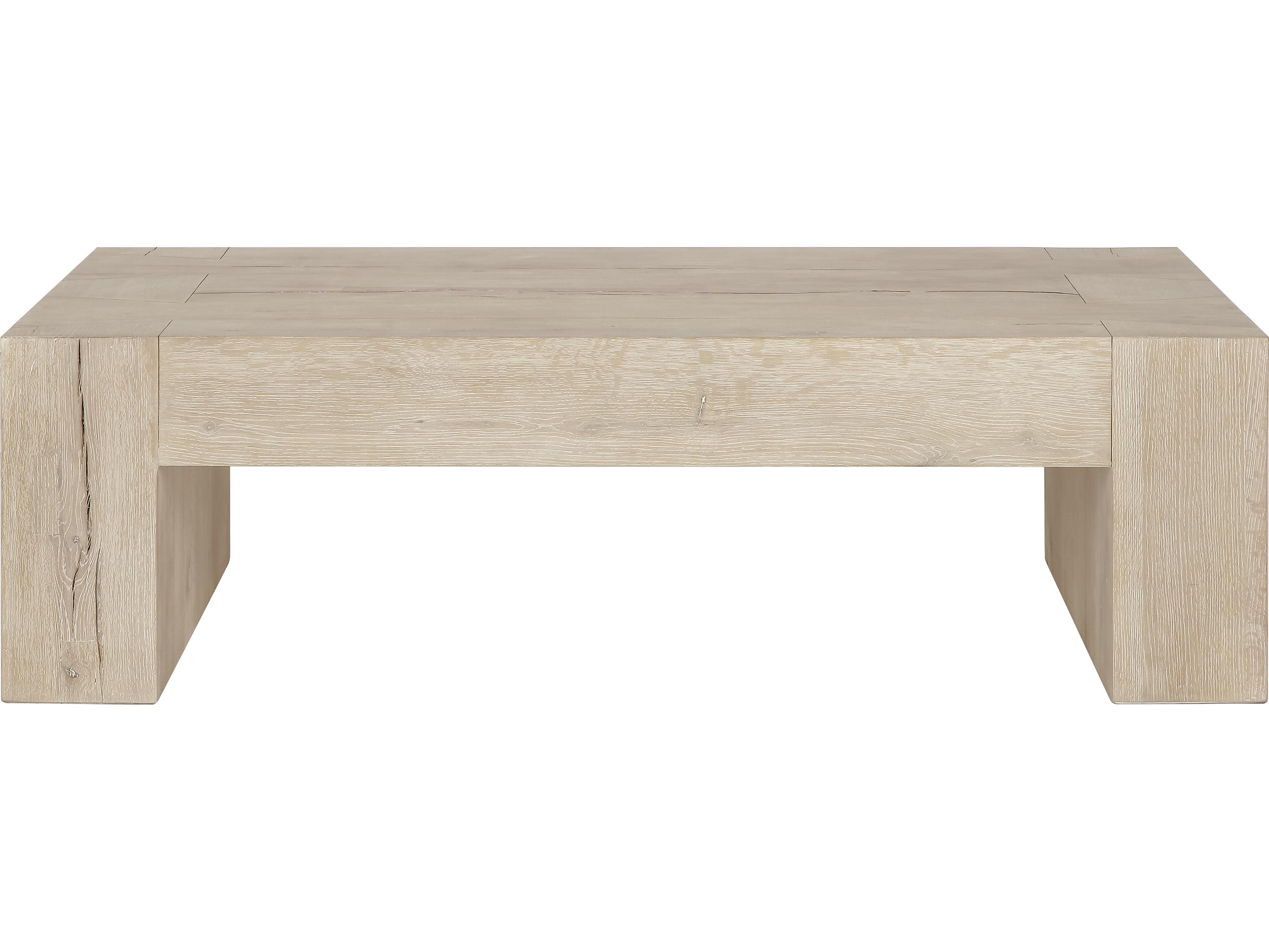 Classic Home Bristol Rectangular Wood Meadow White Coffee Table