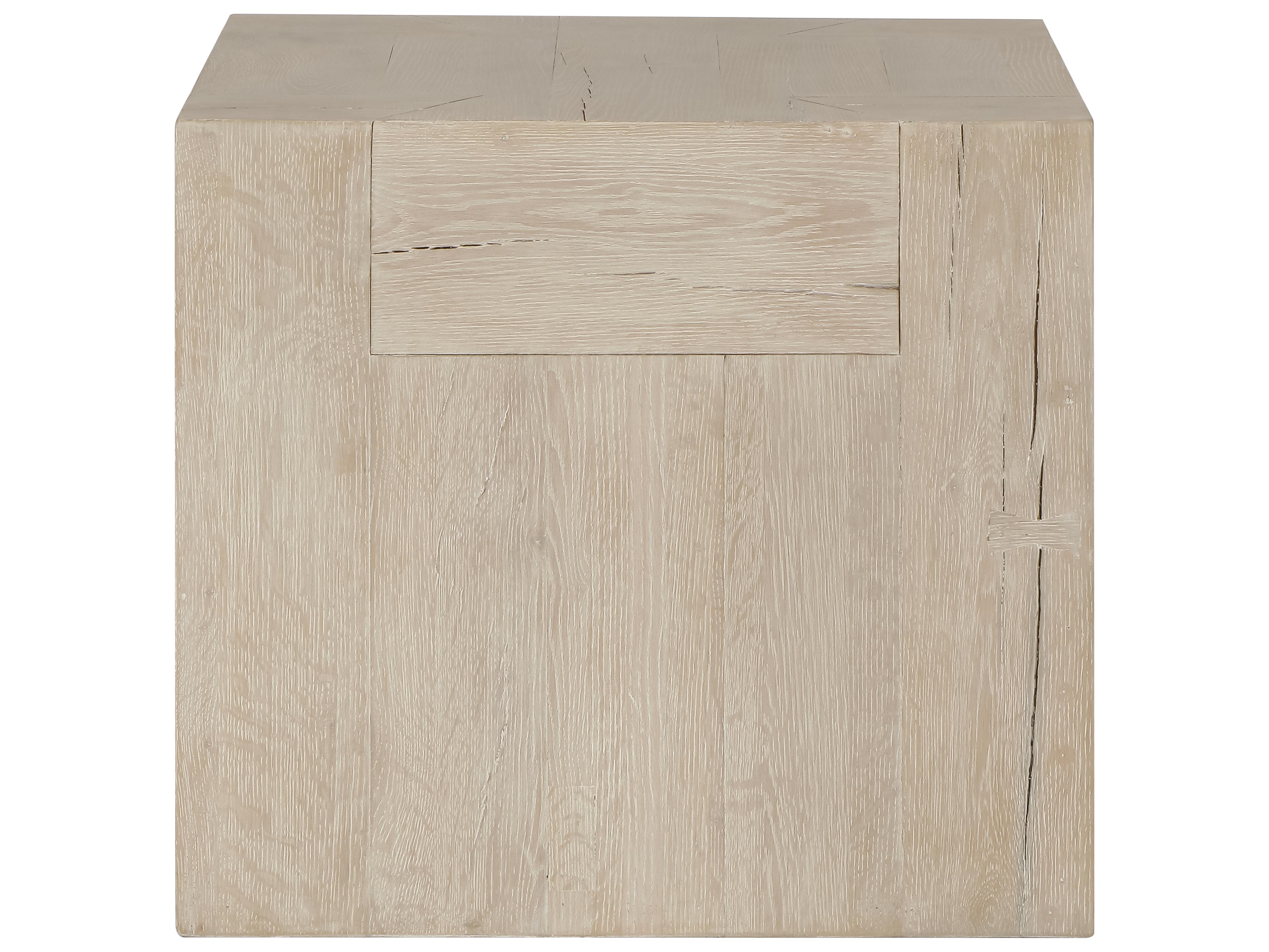 Classic Home Bristol Square Wood Meadow White End Table