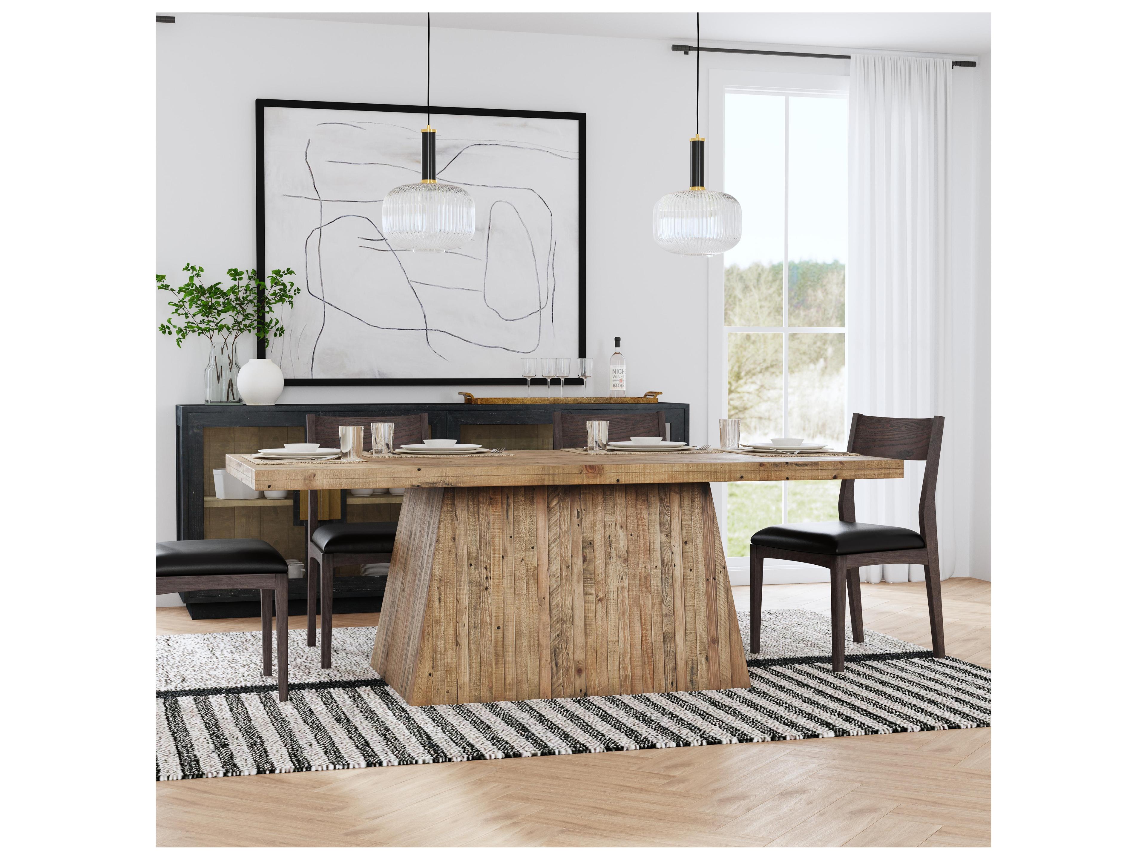 Classic Home Montana Rectangular Wood Natural Dining Table