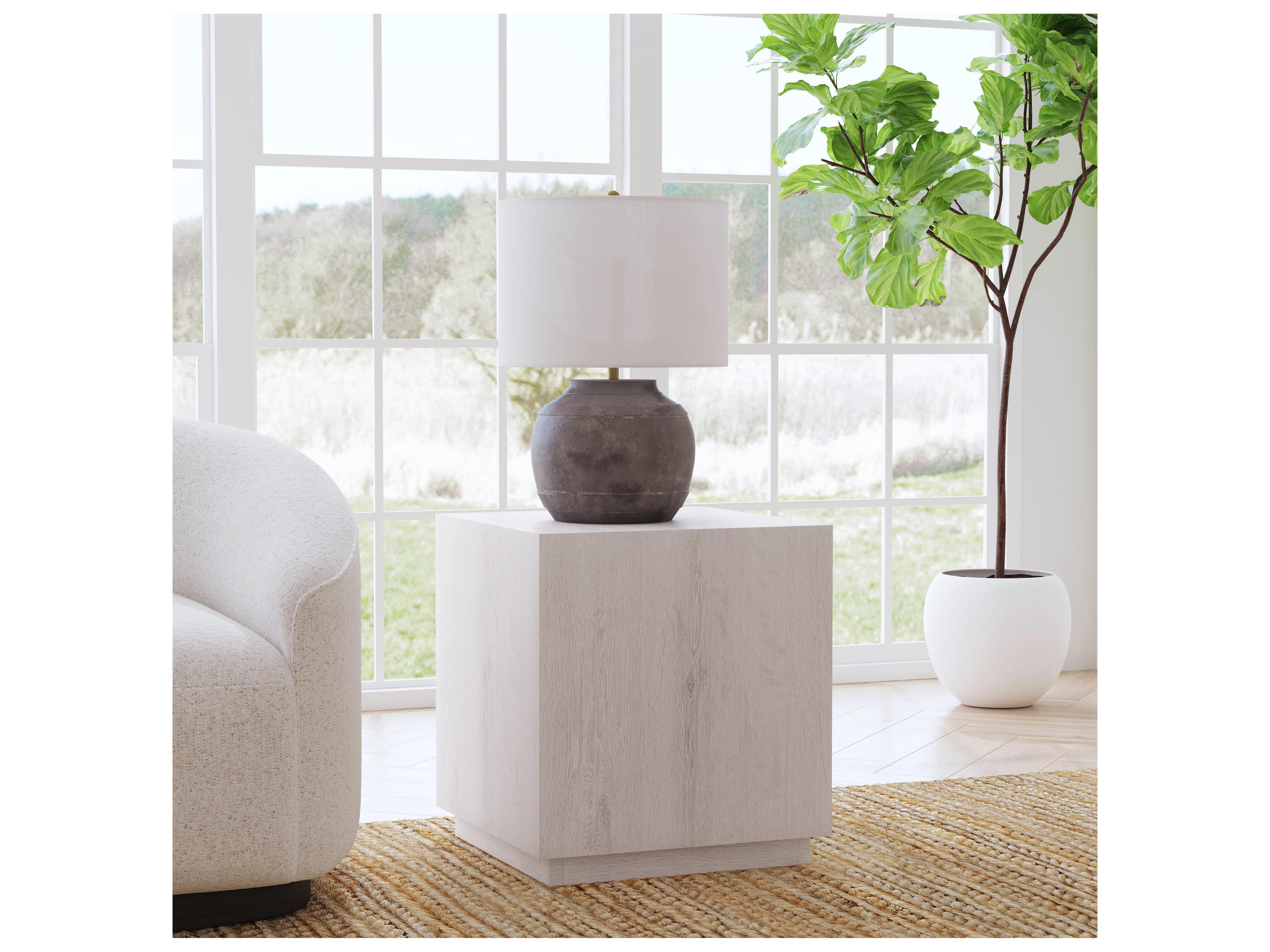 Classic Home Layne Square Wood White Wash End Table