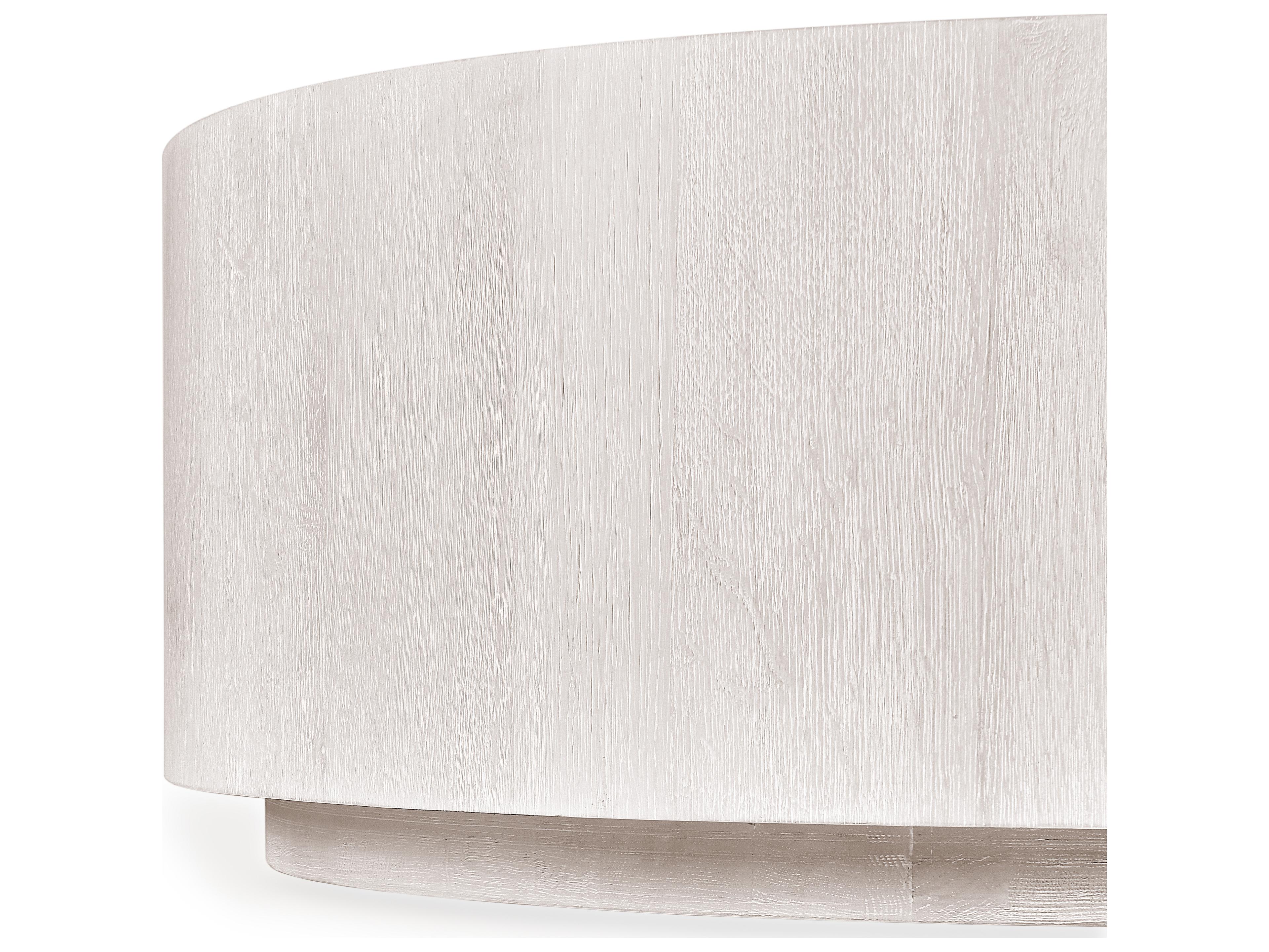 Classic Home Layne Round Wood White Wash Coffee Table