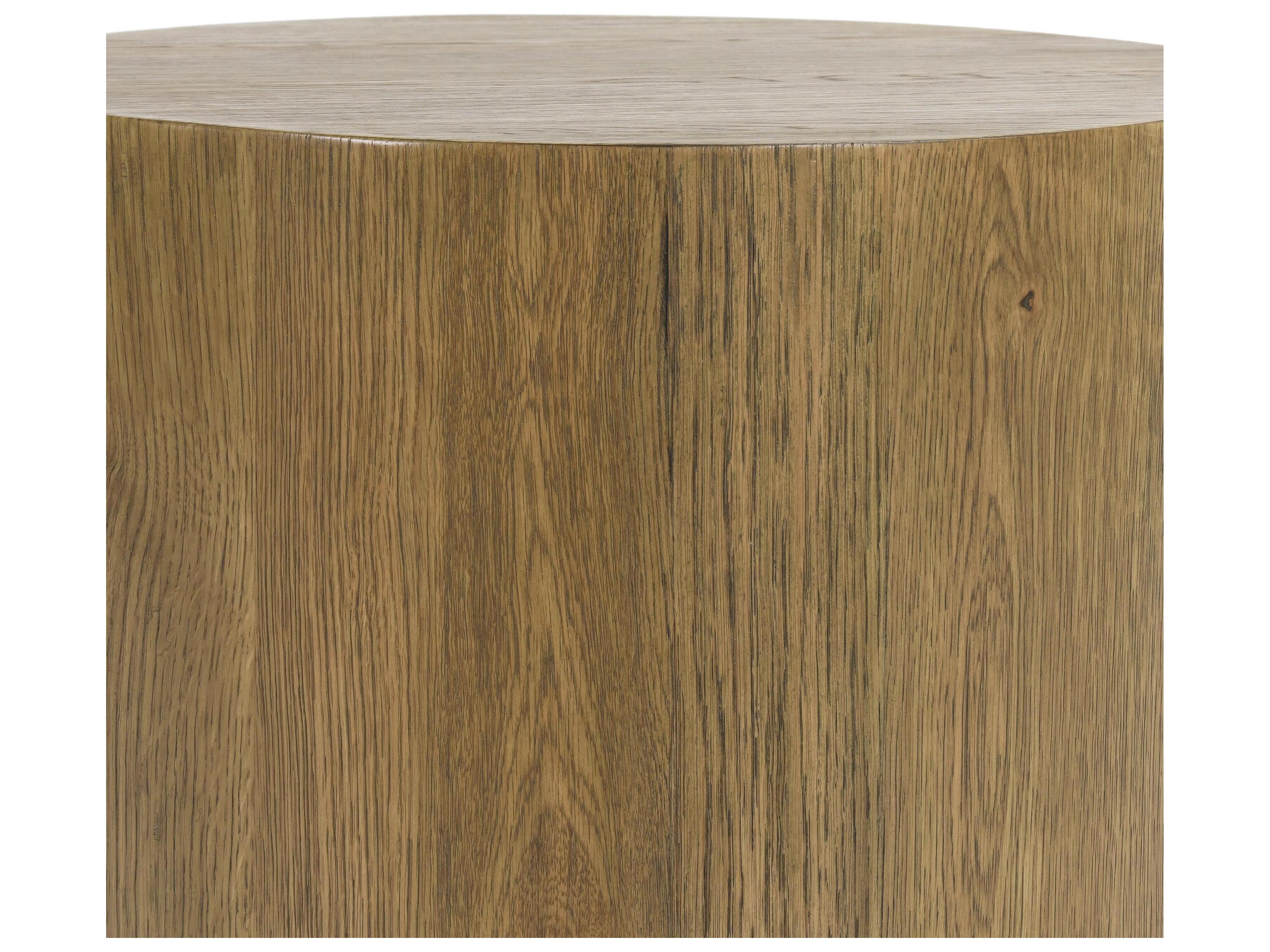 Classic Home Layne Round Wood Light Brown End Table