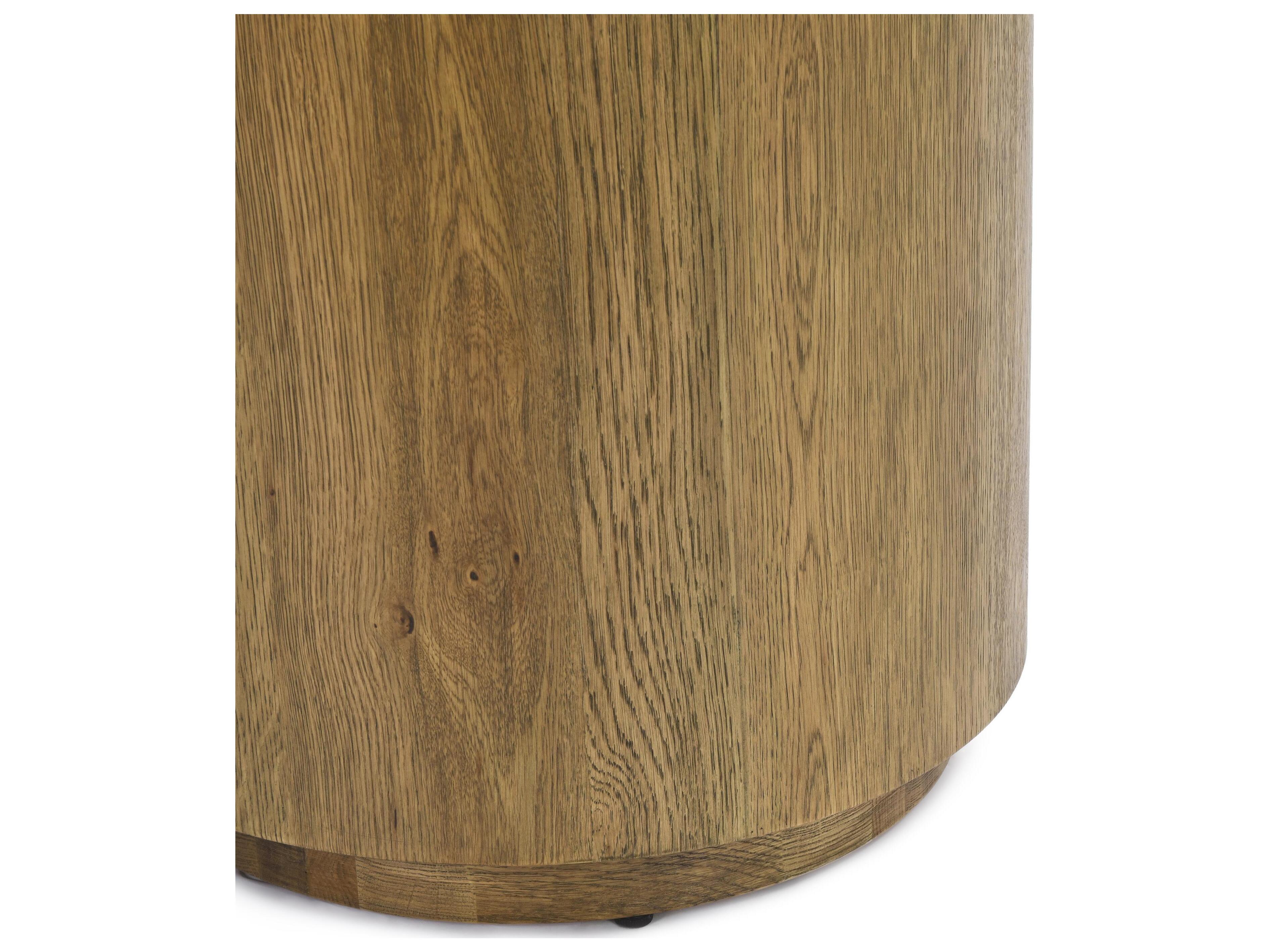 Classic Home Layne Round Wood Light Brown End Table