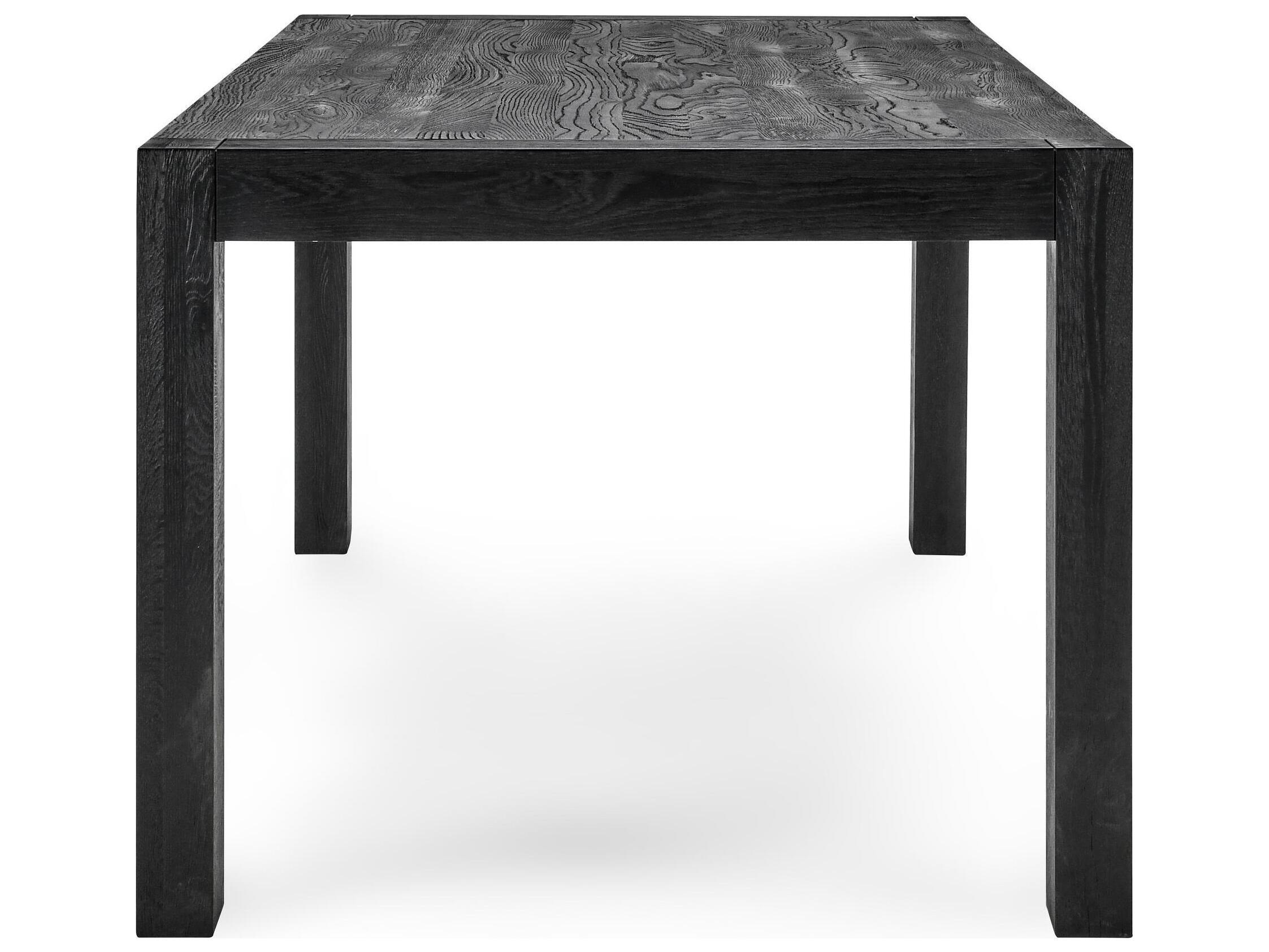 Classic Home Parsons Rectangular Wood Matte Black Dining Table