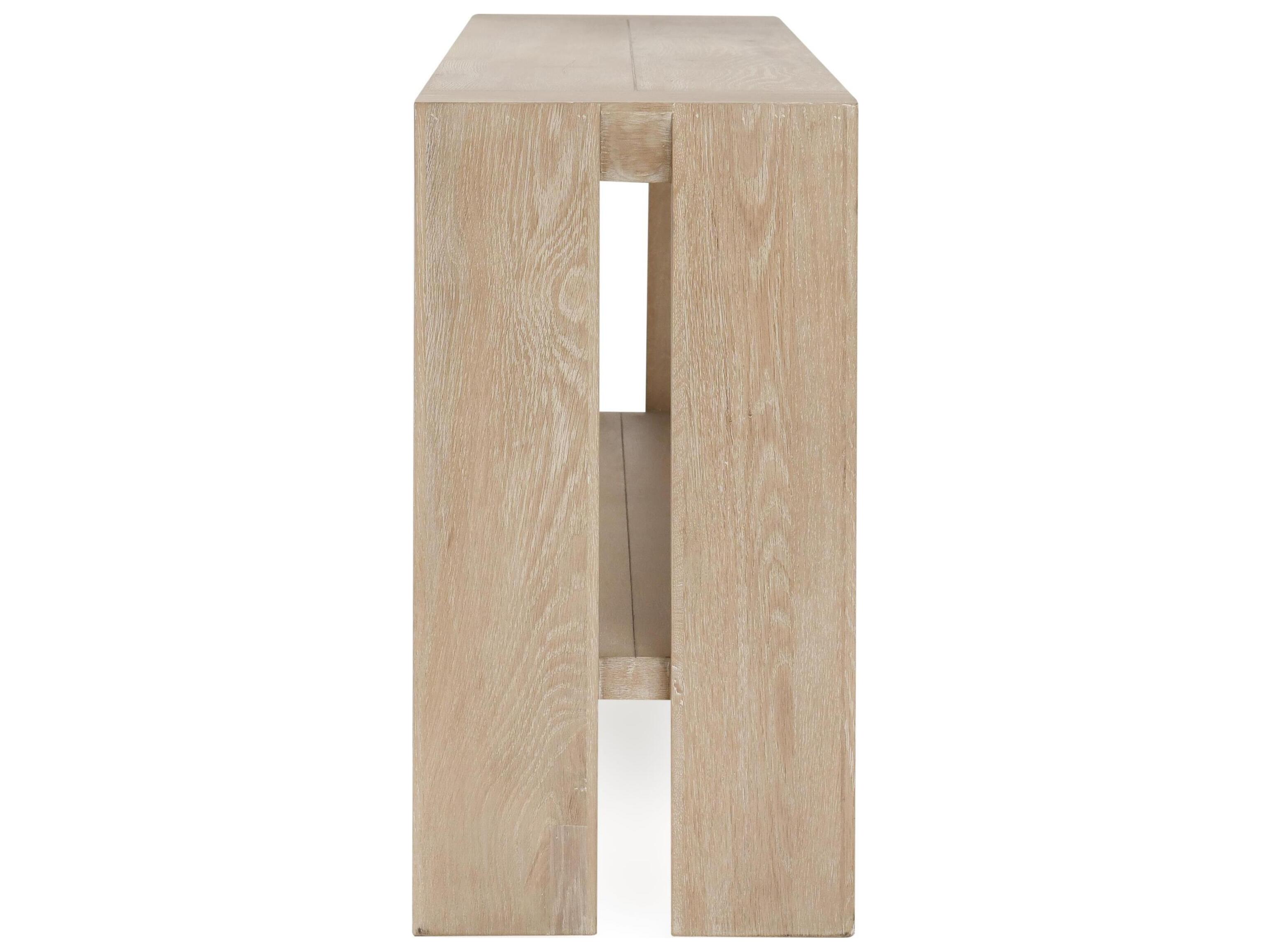 Classic Home Troy Rectangular Wood White Console Table