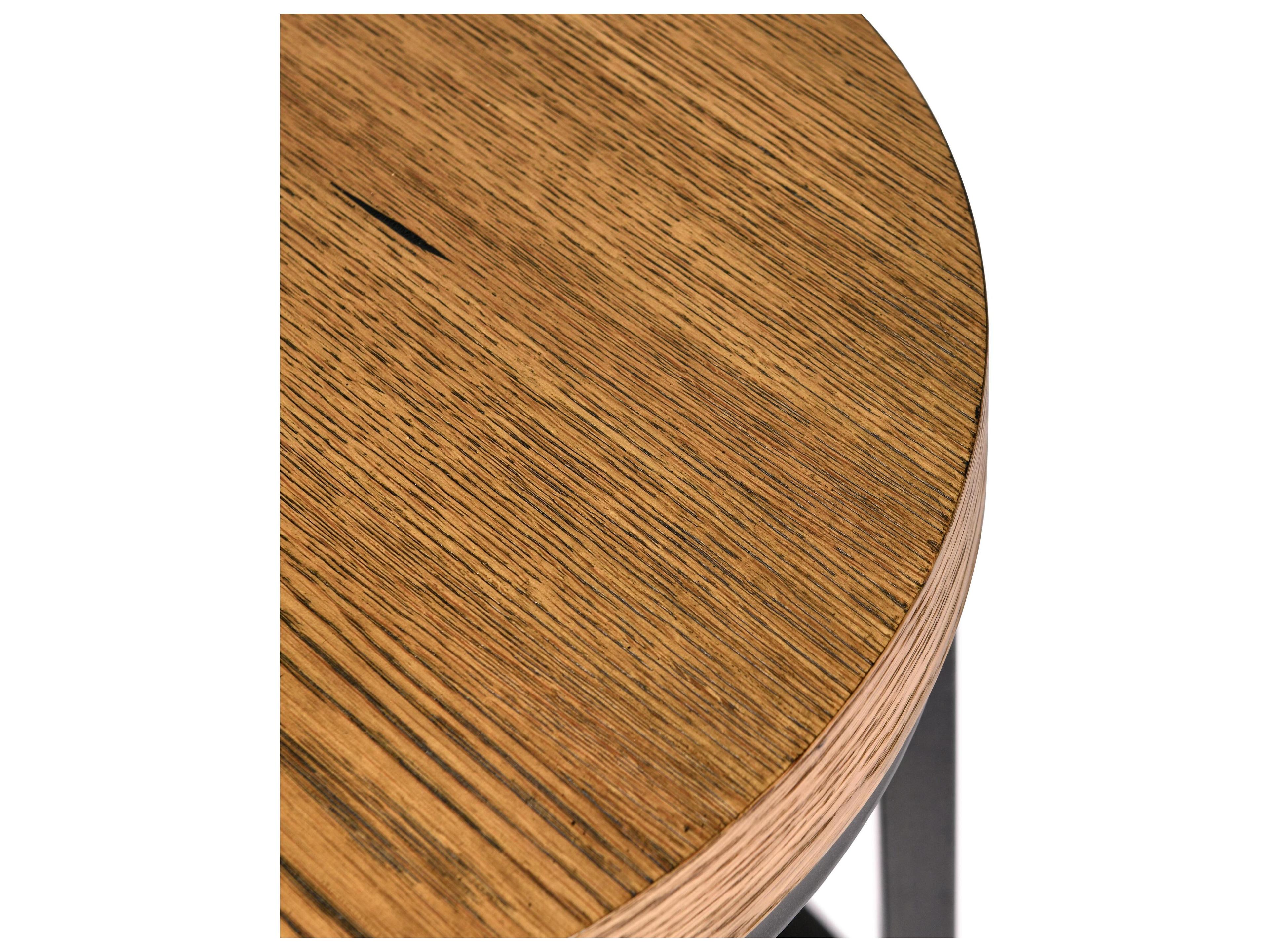 Classic Home Catta Round Wood Light Brown End Table