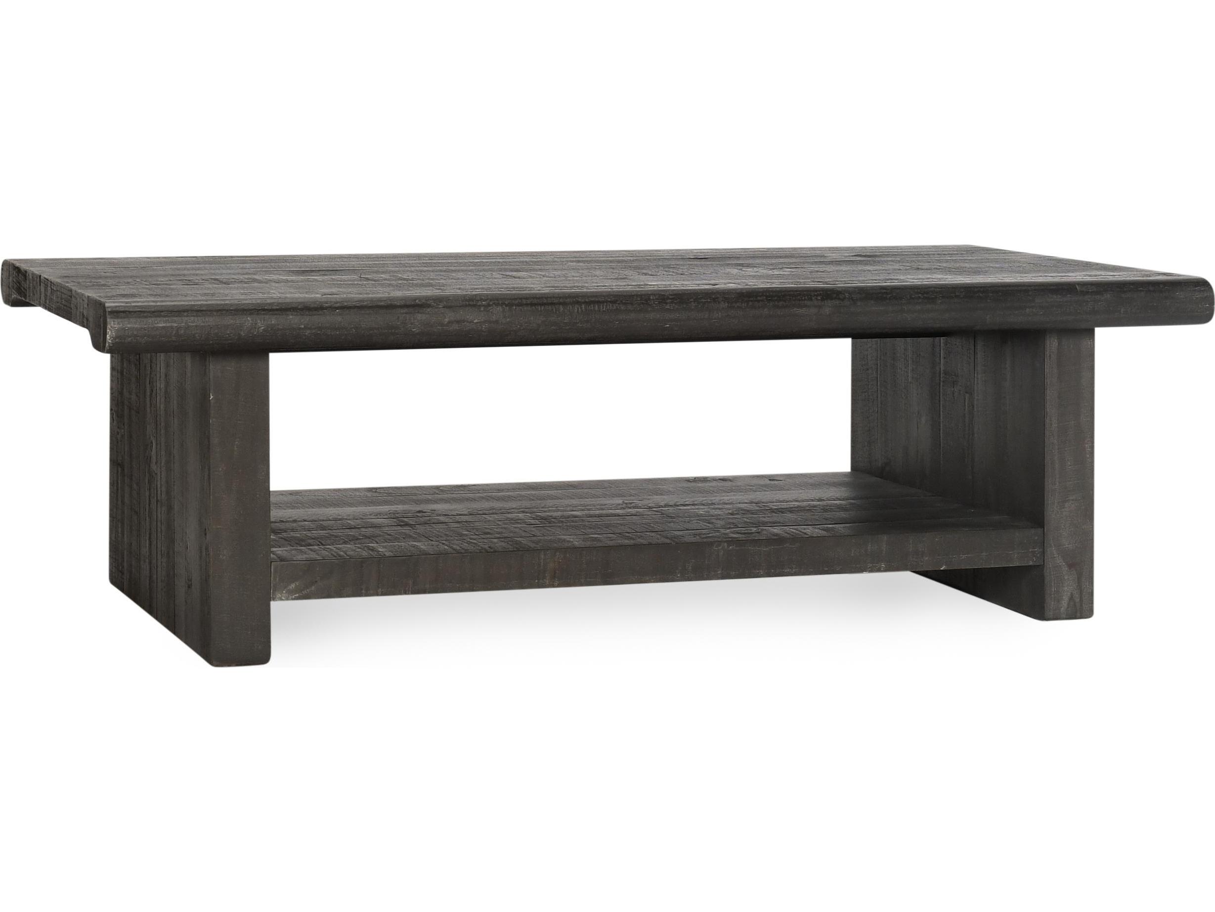 Classic Home Larson Rectangular Wood Black Coffee Table