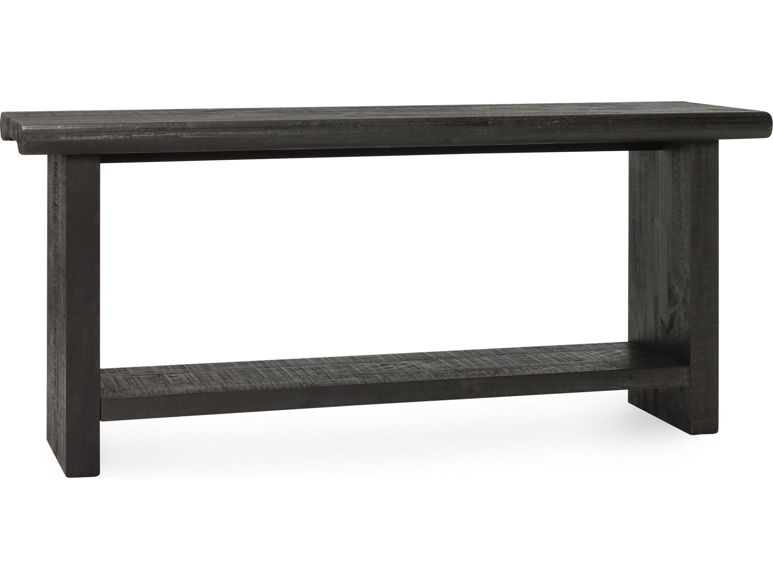 Classic Home Larson Rectangular Wood Black Console Table