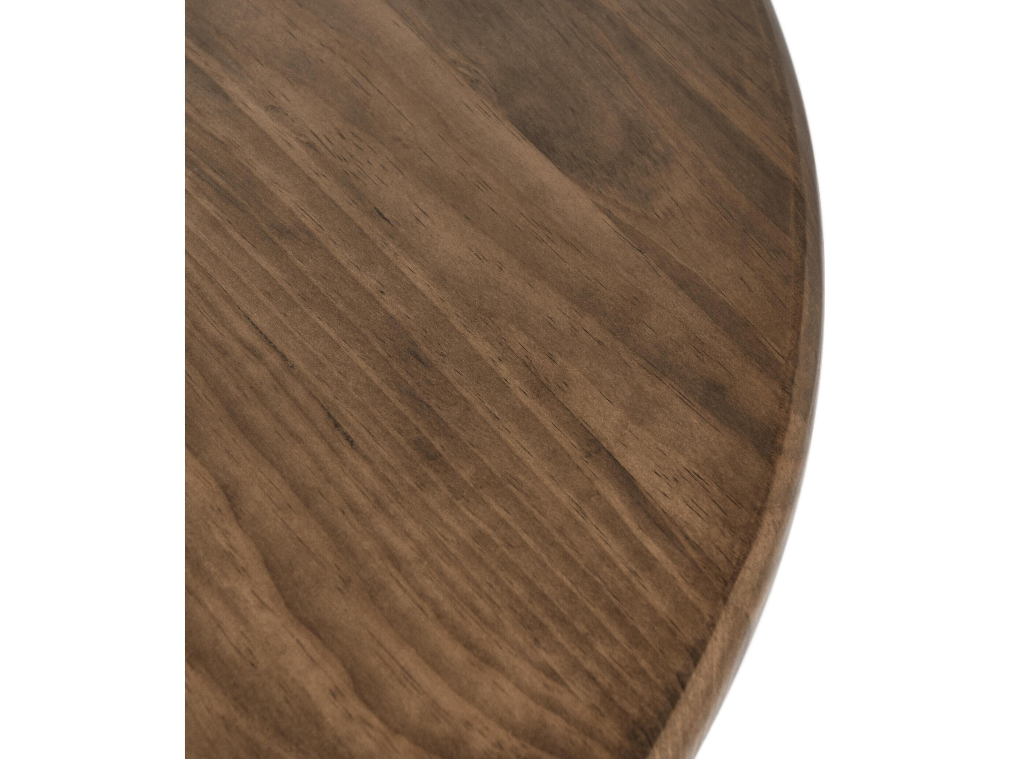 Classic Home Maxwell Round Wood Brown And Gold Dining Table