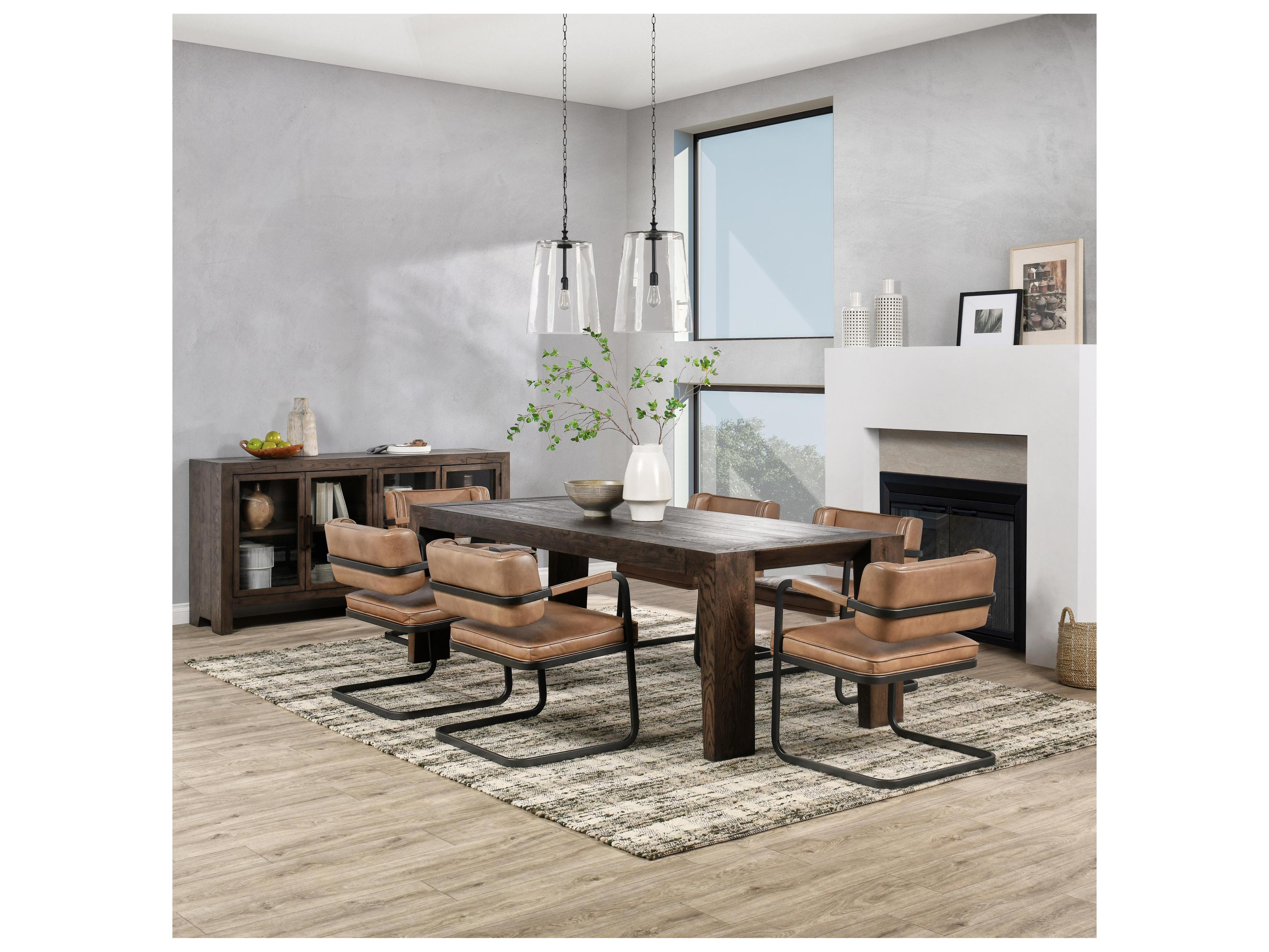 Classic Home Troy Rectangular Wood Brown Dining Table