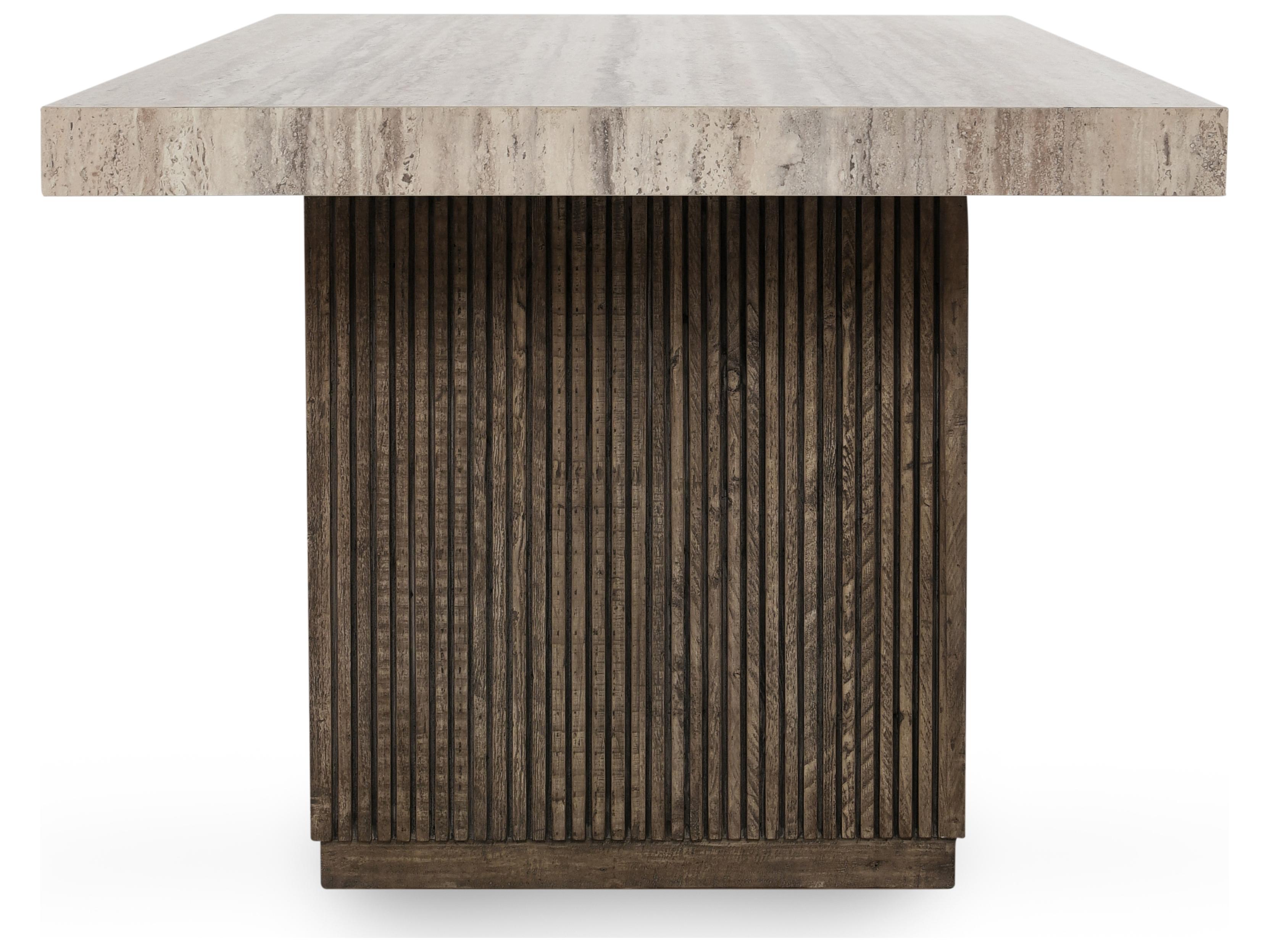 Classic Home Ollie Rectangular Wood Brown Dining Table