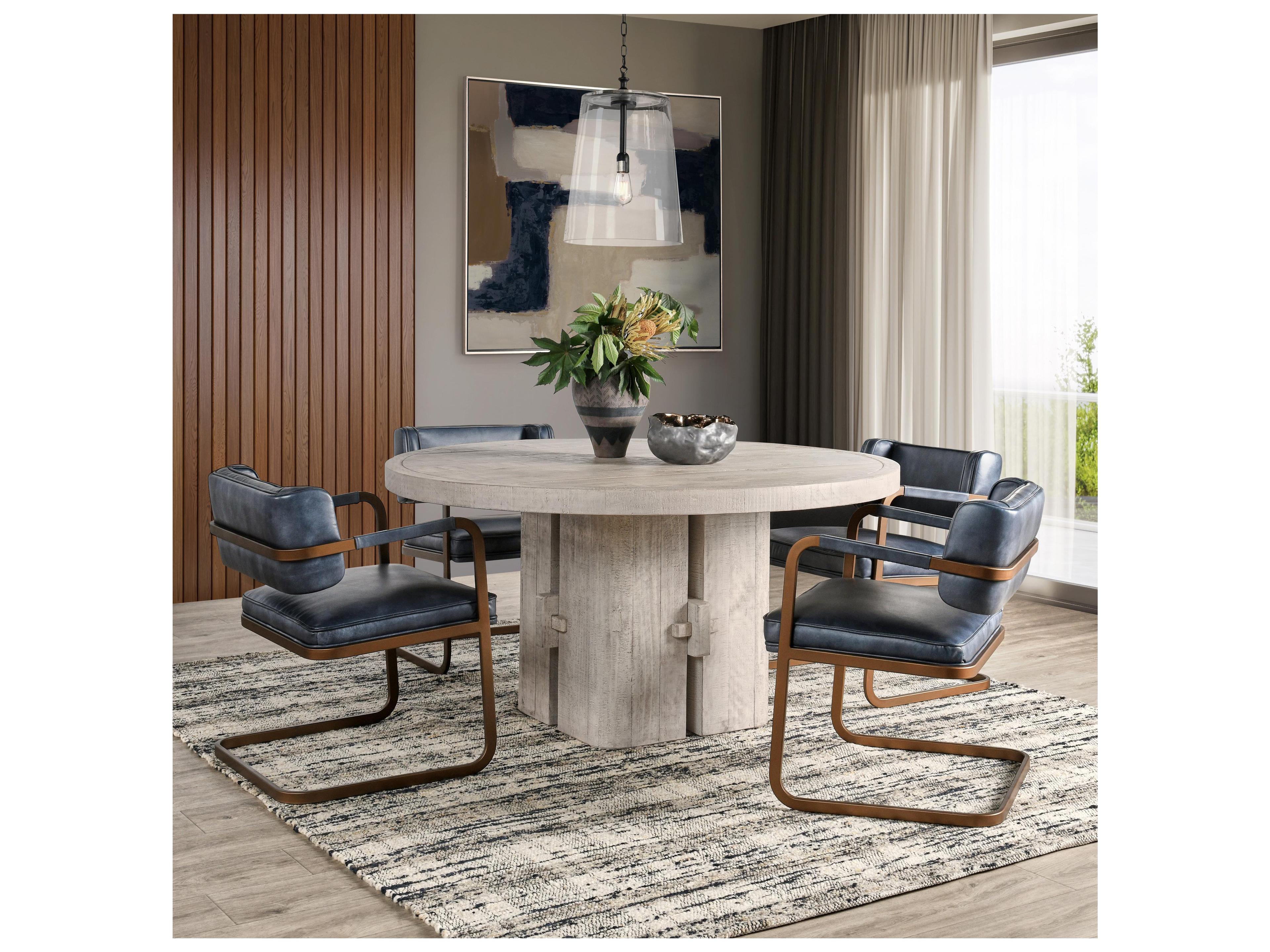 Classic Home Rosemount Round Wood White Dining Table