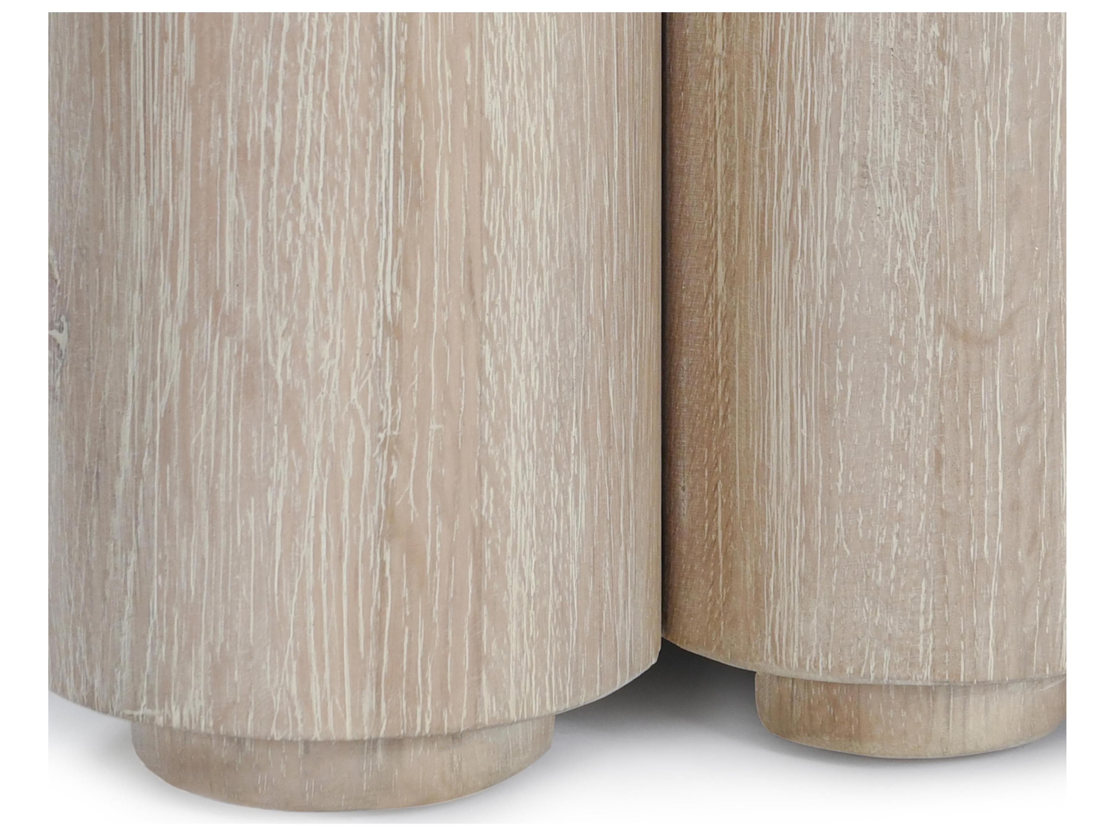 Classic Home Tiber Rectangular Wood White Washed Console Table