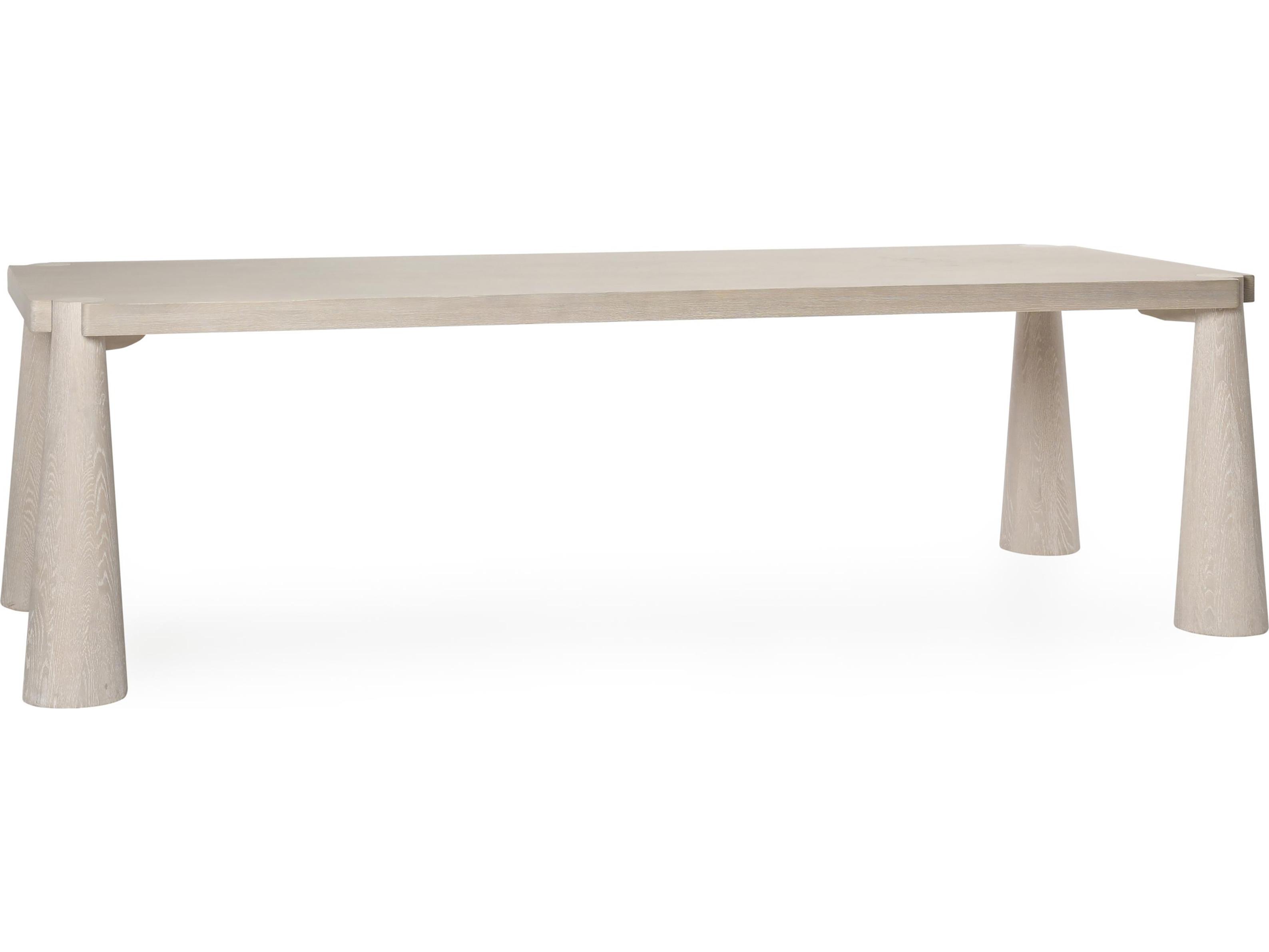 Classic Home Atrop Rectangular Wood Milk White Dining Table