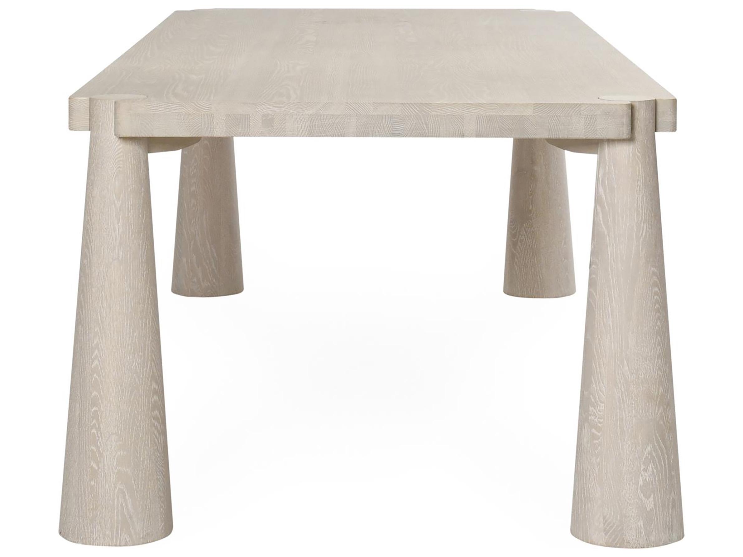 Classic Home Atrop Rectangular Wood Milk White Dining Table