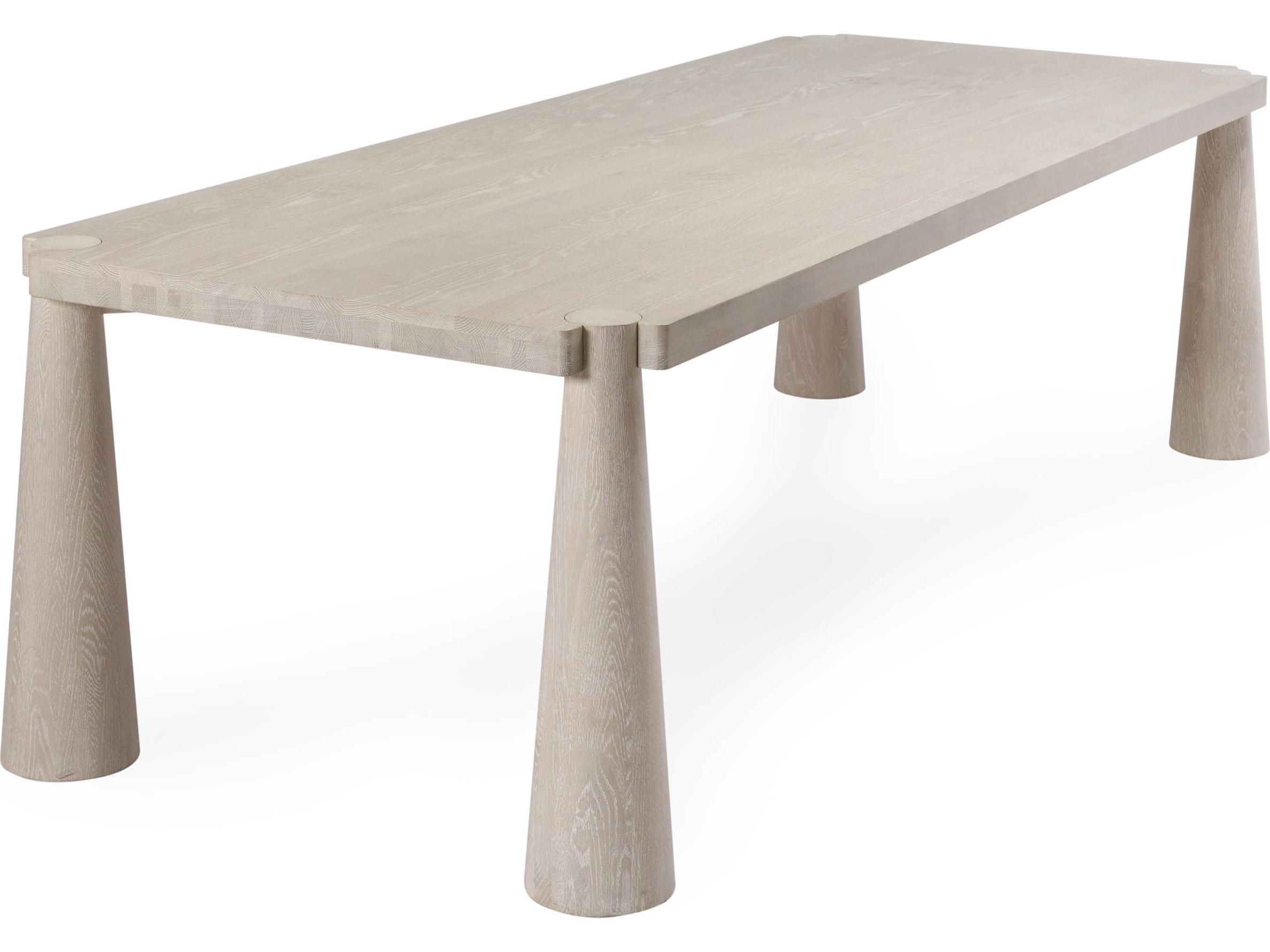 Classic Home Atrop Rectangular Wood Milk White Dining Table