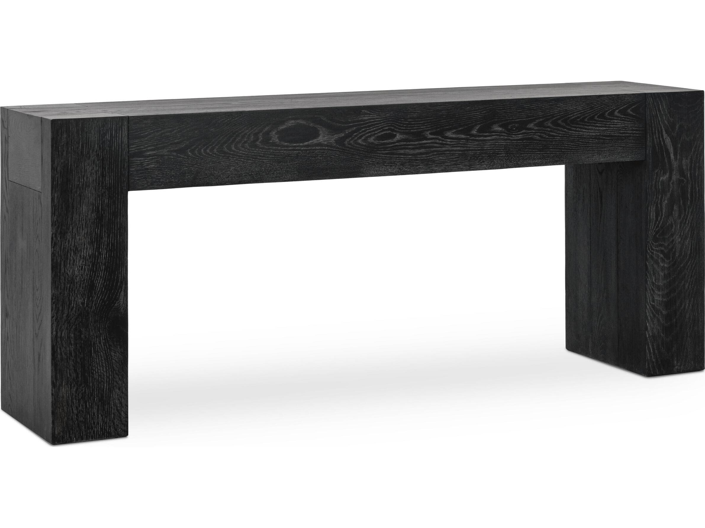 Classic Home Bristol Rectangular Wood Meadow Black Console Table