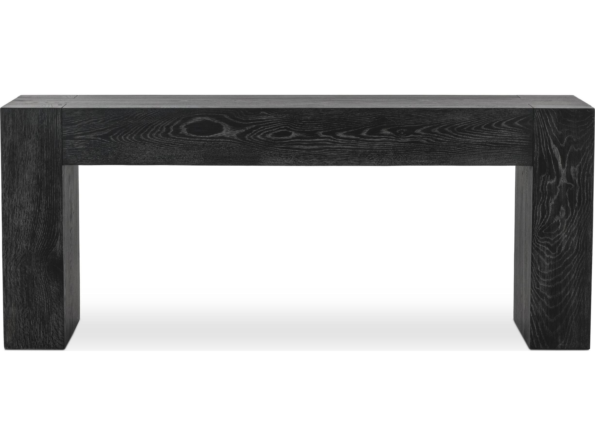 Classic Home Bristol Rectangular Wood Meadow Black Console Table