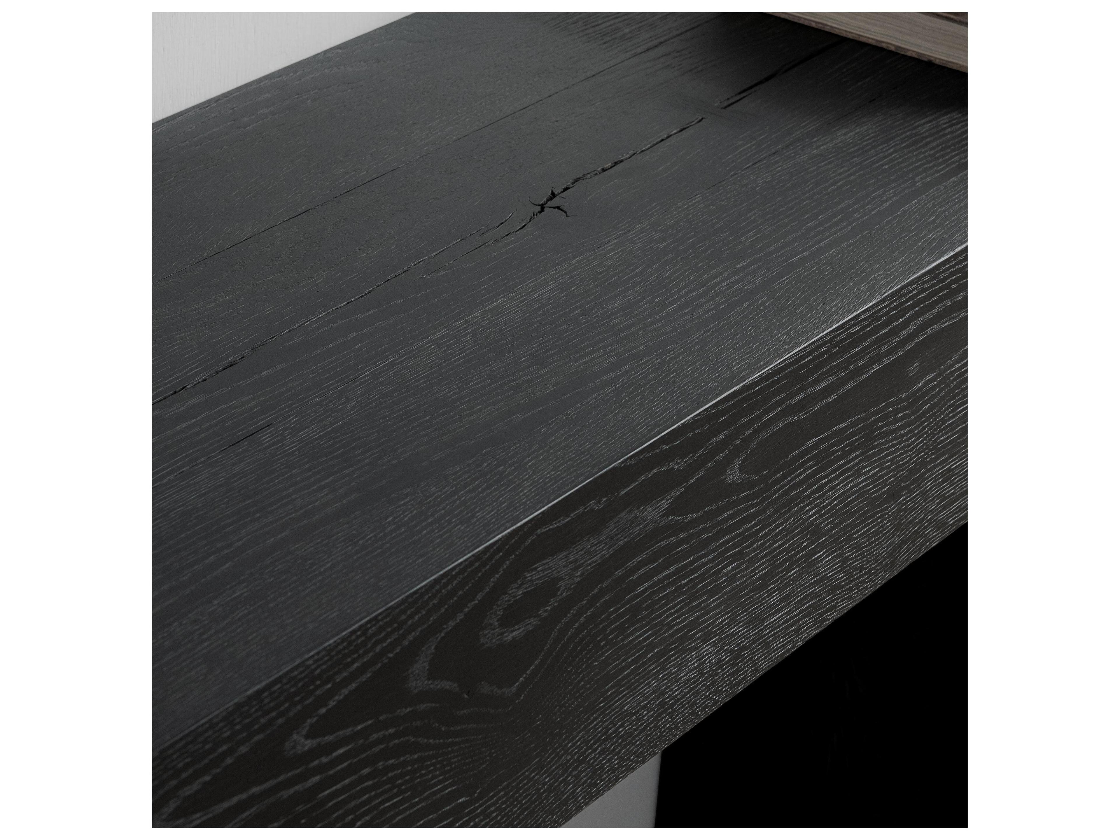 Classic Home Bristol Rectangular Wood Meadow Black Console Table