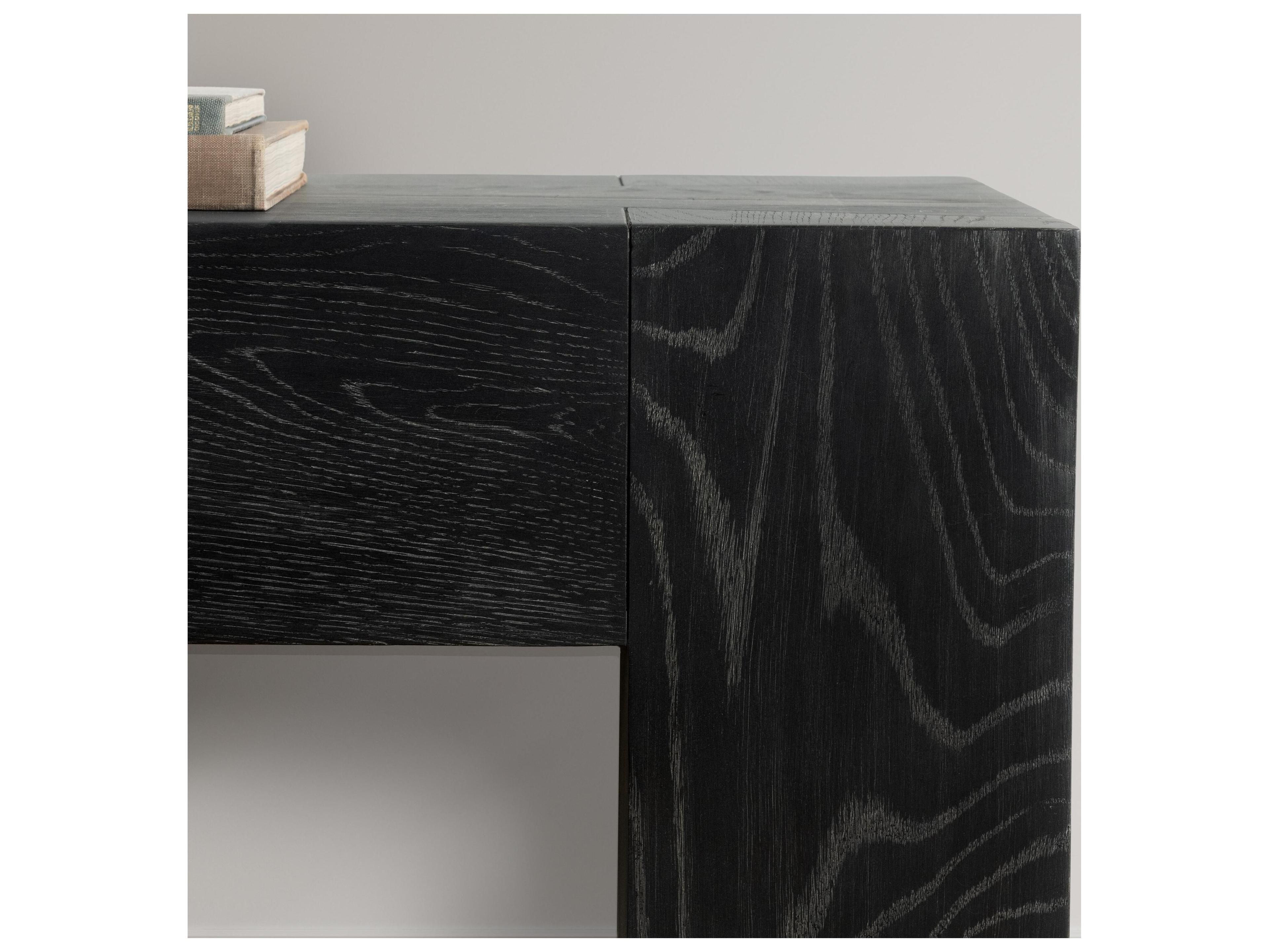 Classic Home Bristol Rectangular Wood Meadow Black Console Table