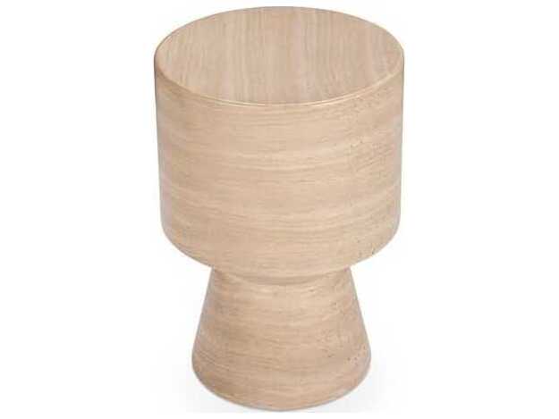 Classic Home Terrace Round Concrete End Table