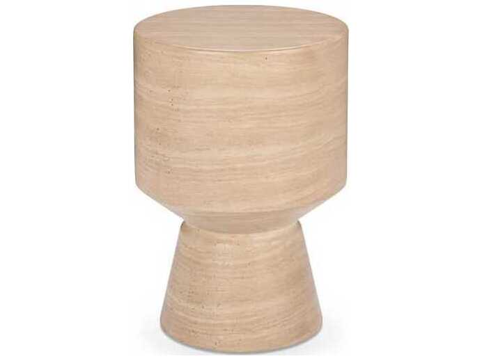 Classic Home Terrace Round Concrete End Table