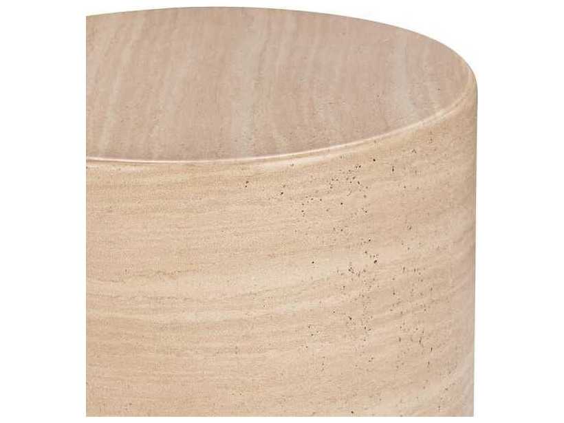 Classic Home Terrace Round Concrete End Table