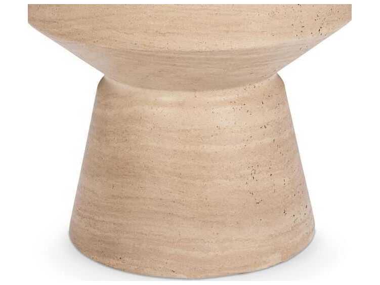 Classic Home Terrace Round Concrete End Table