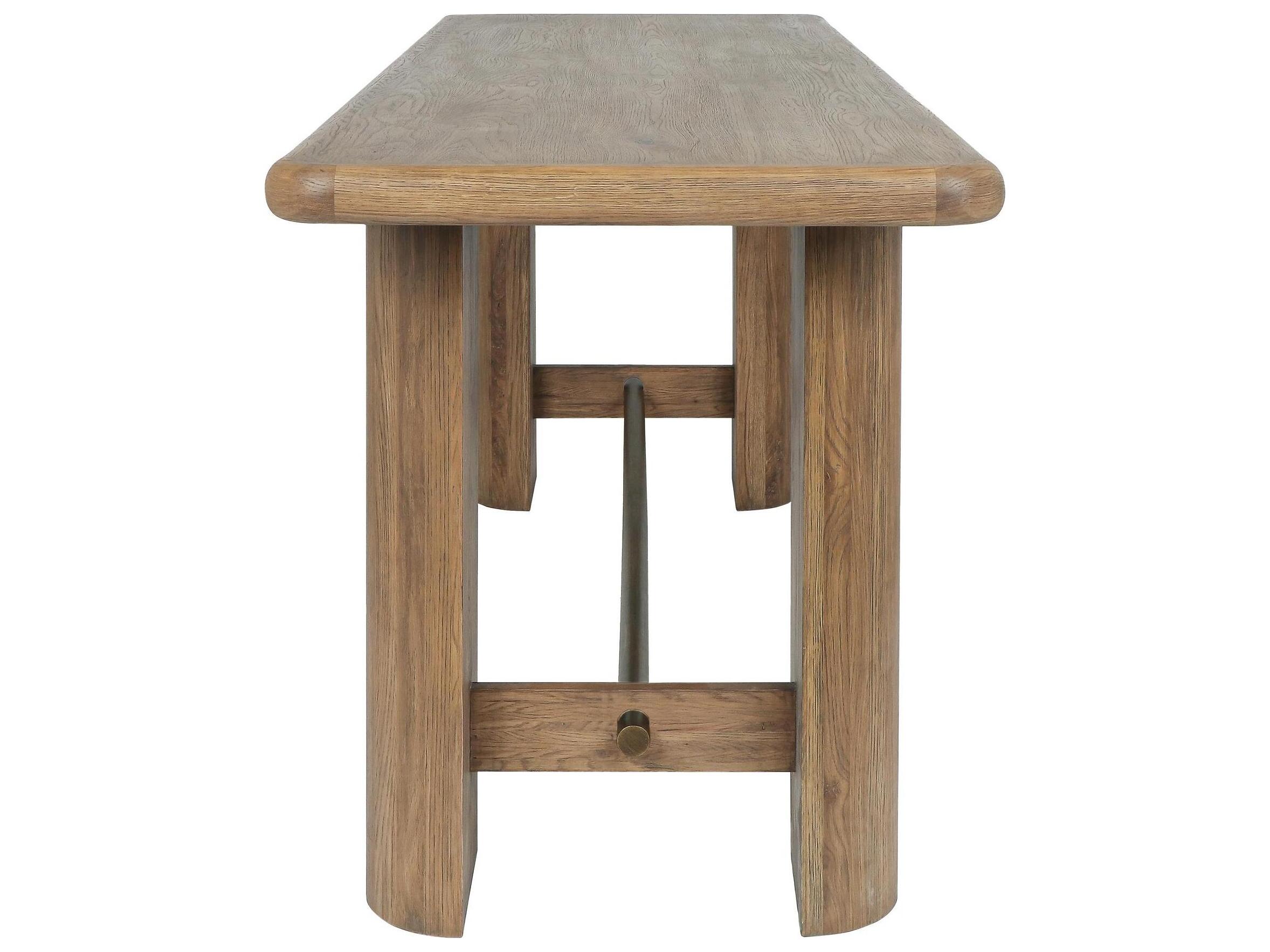 Classic Home Tacoma Rectangular Wood Oak Tan Dining Table