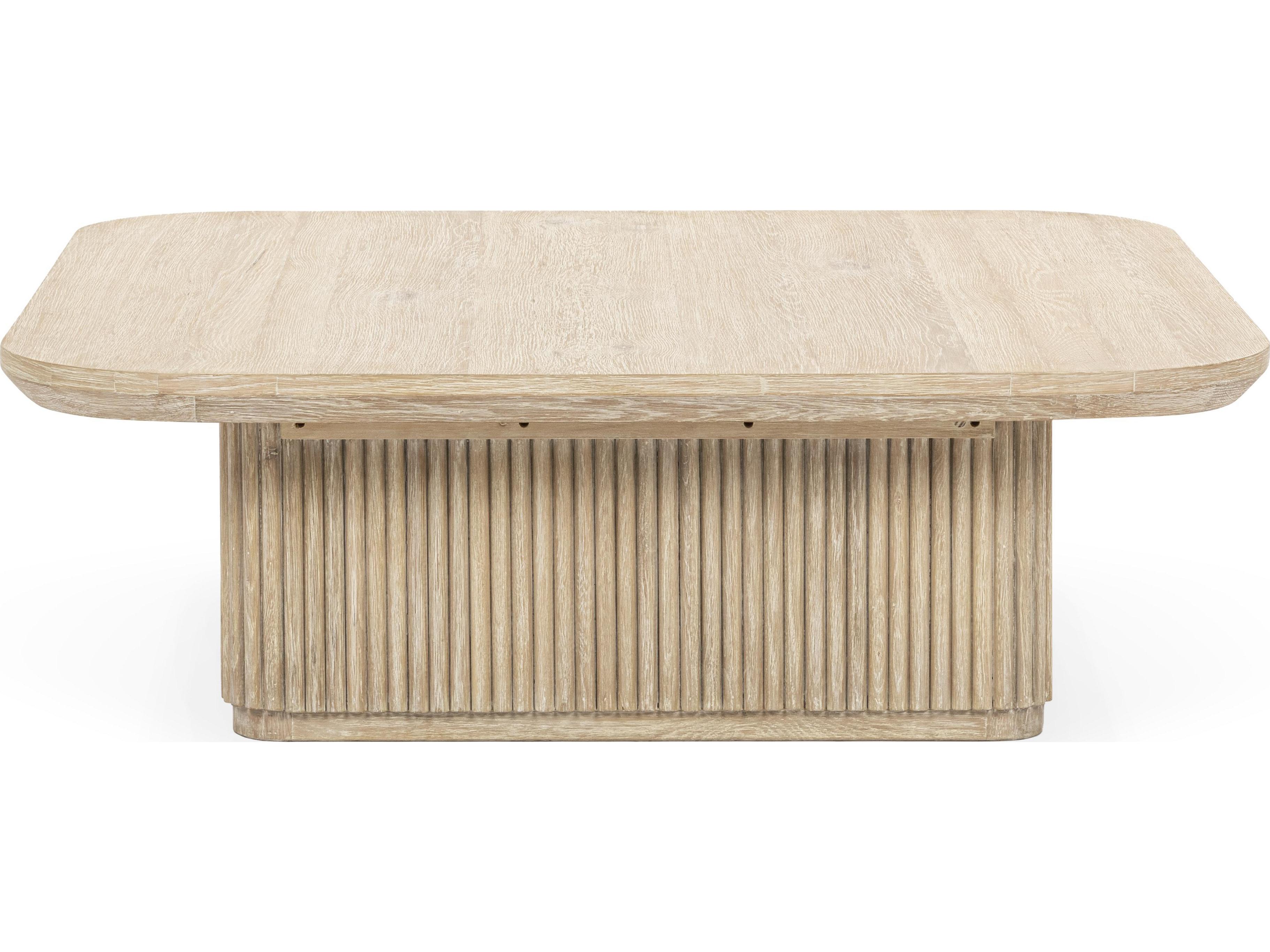 Classic Home Vander Square Wood Cream Washed Coffee Table