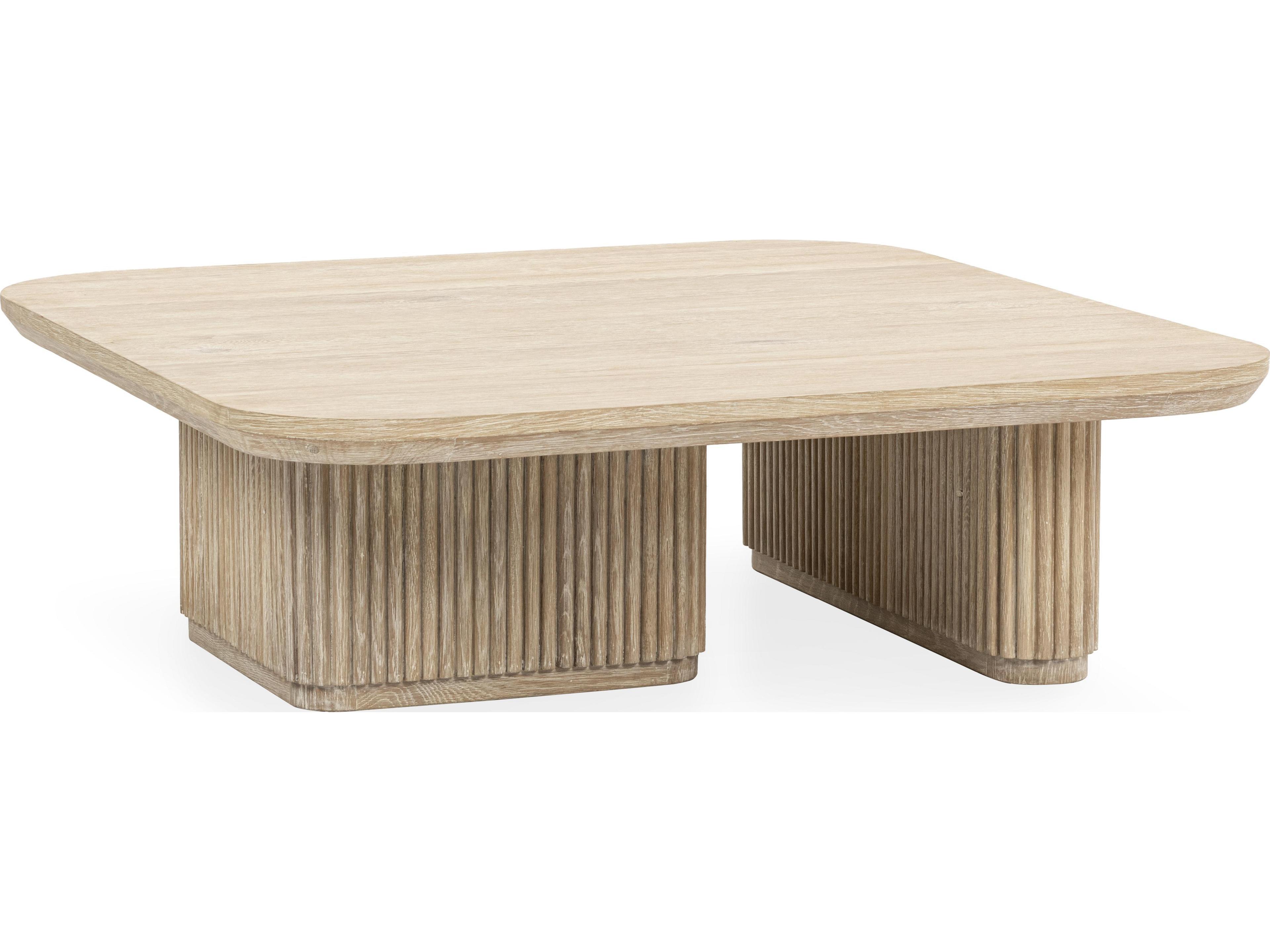 Classic Home Vander Square Wood Cream Washed Coffee Table