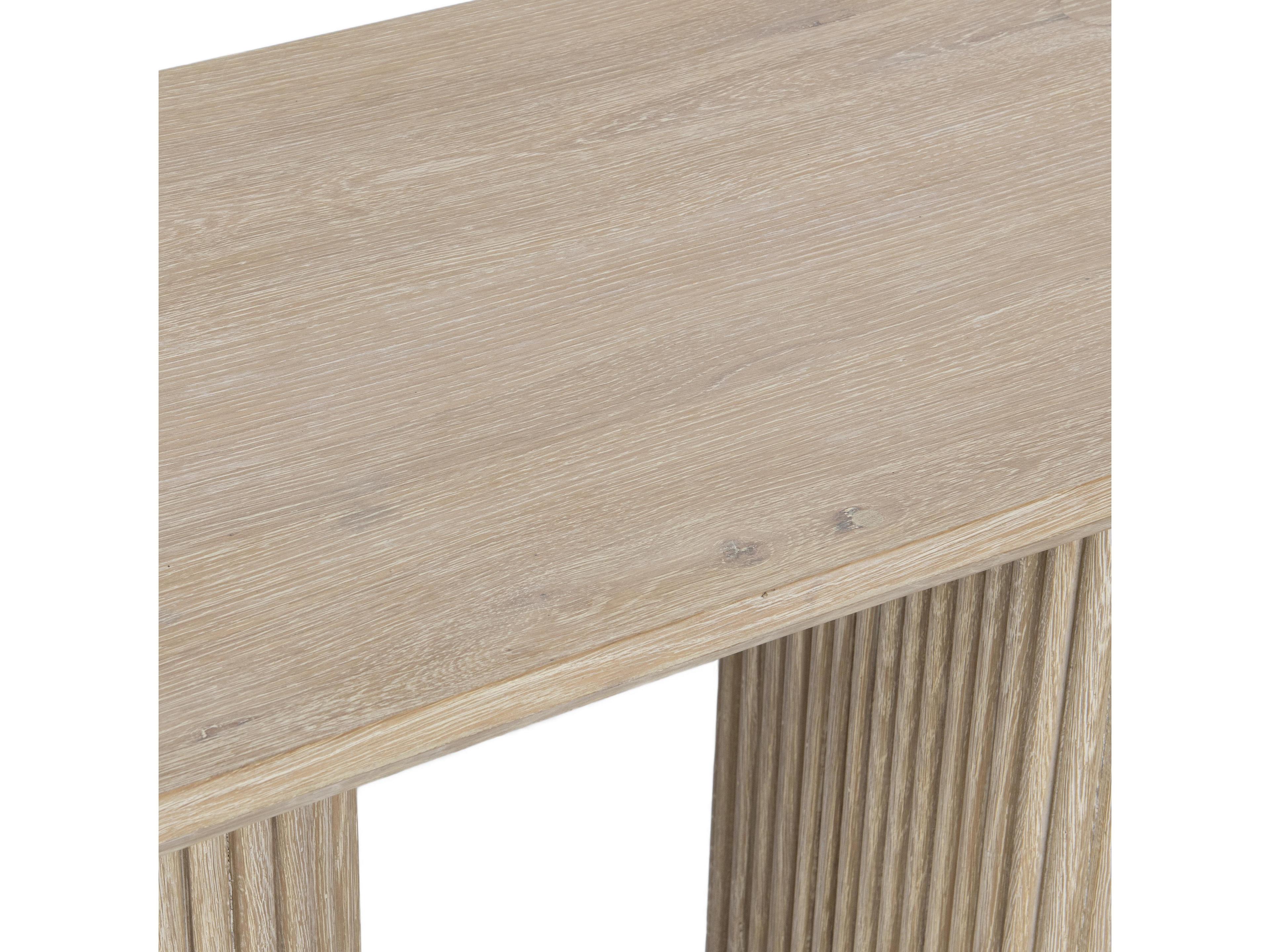 Classic Home Vander Rectangular Wood Cream Washed Console Table