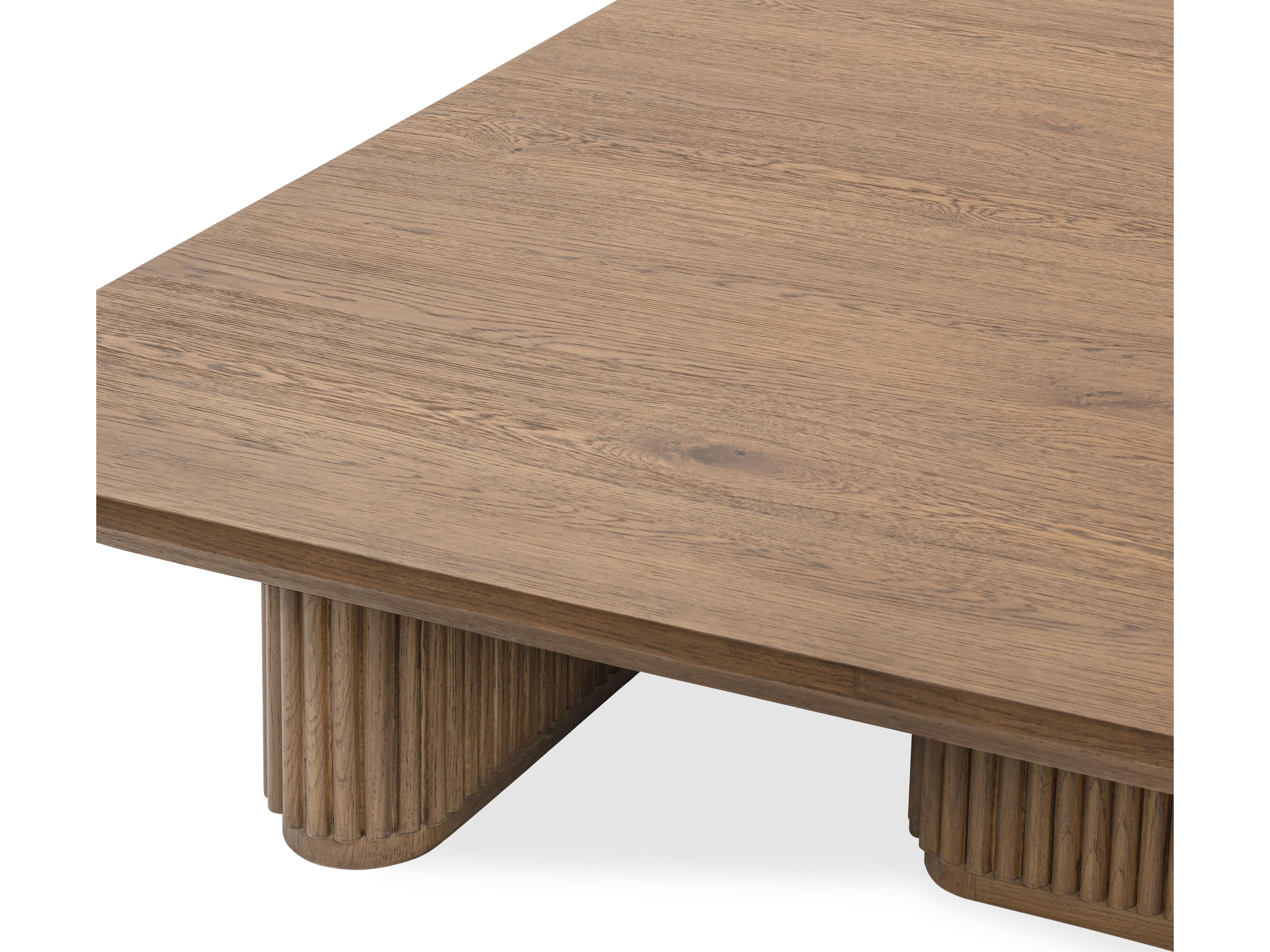 Classic Home Vander Square Wood Tawny Brown Coffee Table